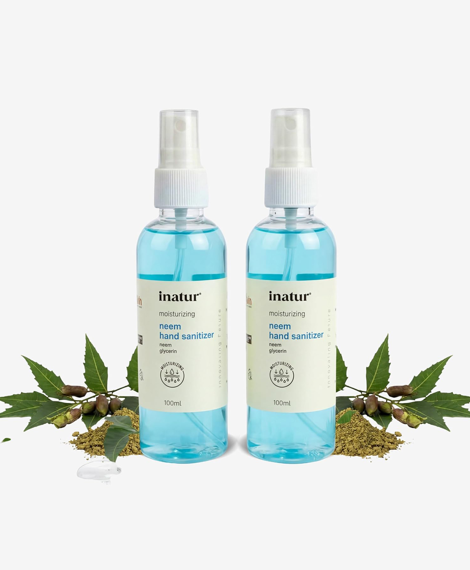 inatur Purifying Neem Hand Sanitizer Spray Duo | Alcohol-Based | 99.9% Germ Defense | 2×100ml-image-47