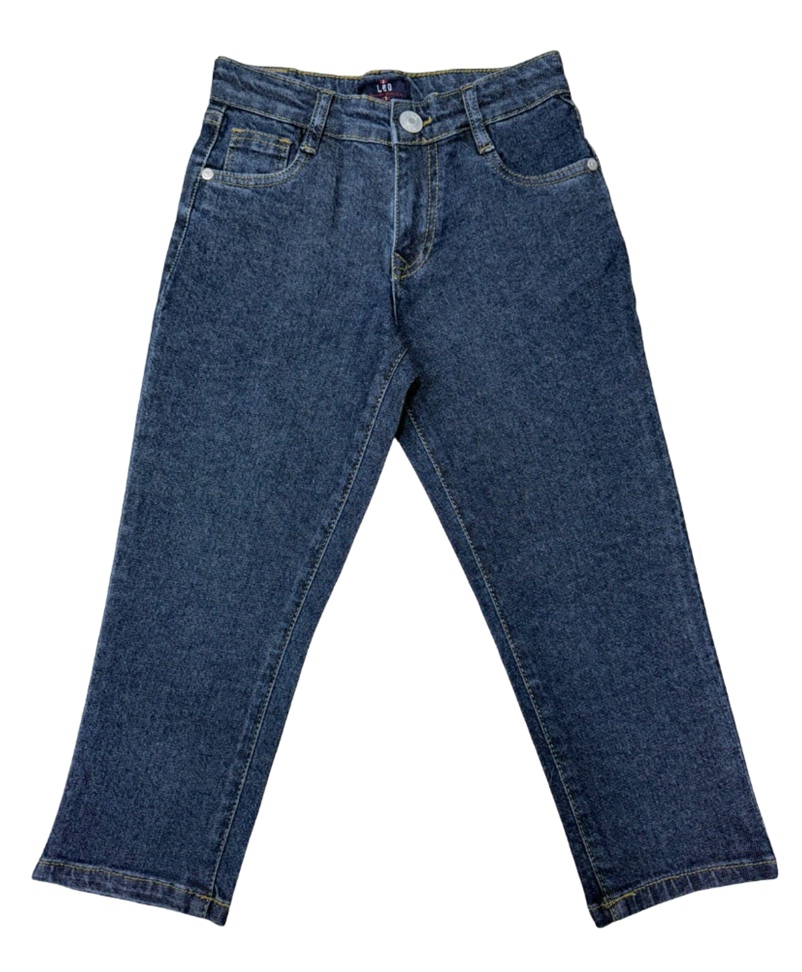 LEO Denim Woven Mild Washed Jeans - Dark Blue-picture-28