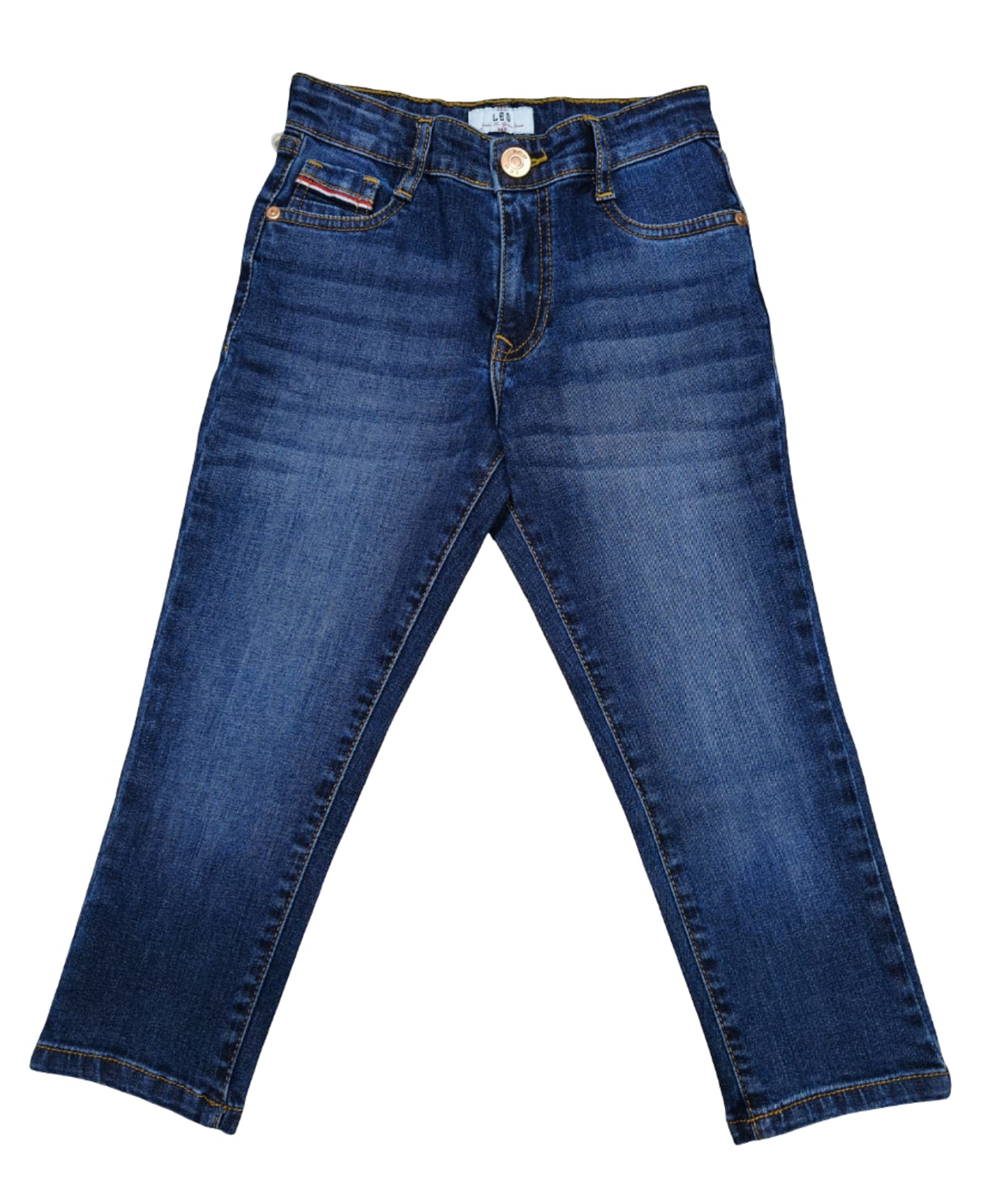 LEO Denim Woven Mild Washed Jeans - Blue-picture-35