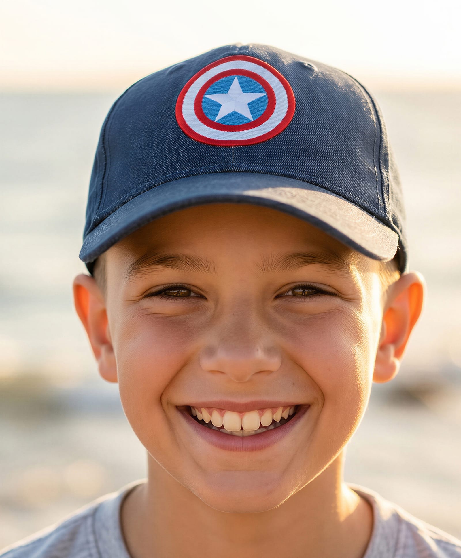 Pine Kids Marvel Cotton Woven Summer Cap With Avengers Graphics Blue - Diameter 19 cm-picture-17