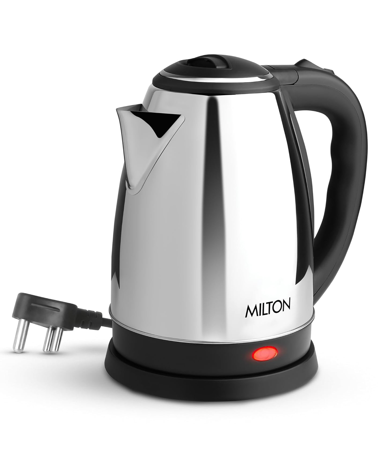 Milton Appliances Go Electric Kettle 2 Litre I 3x Protection - Dry Boil, Auto Shut Off, Overheat I 1350 Watt I Super Fast Boiling I Stainless Steel I 360° Power Base I 1 Year Warranty-image-0