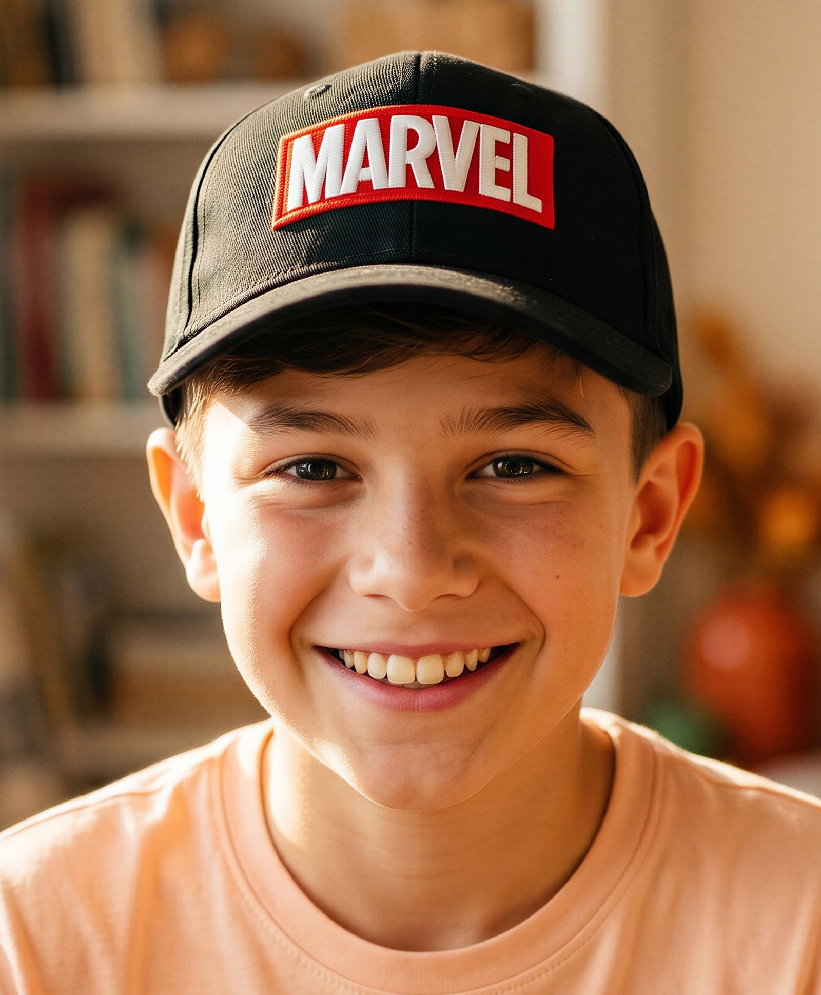 Pine Kids Marvel Cotton Woven Summer Cap With Avengers Graphics Black - Diameter 20 cm-picture-15