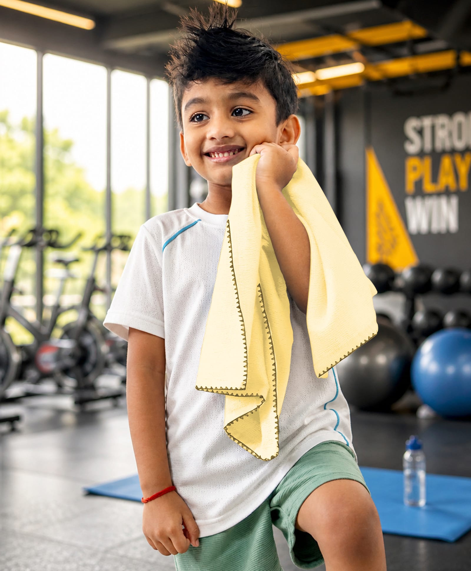 Mumma's Touch Bamboo Fibre Woven Solid Sports Towel - Yellow-picture-18