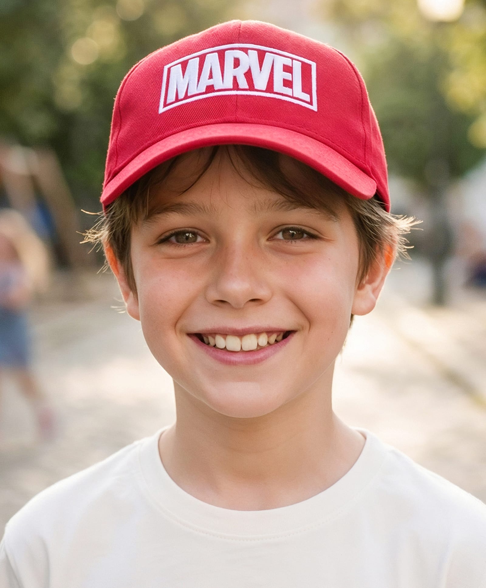 Pine Kids Marvel Cotton Woven Summer Cap With Marvel Print Red - Diameter 15 cm-picture-36