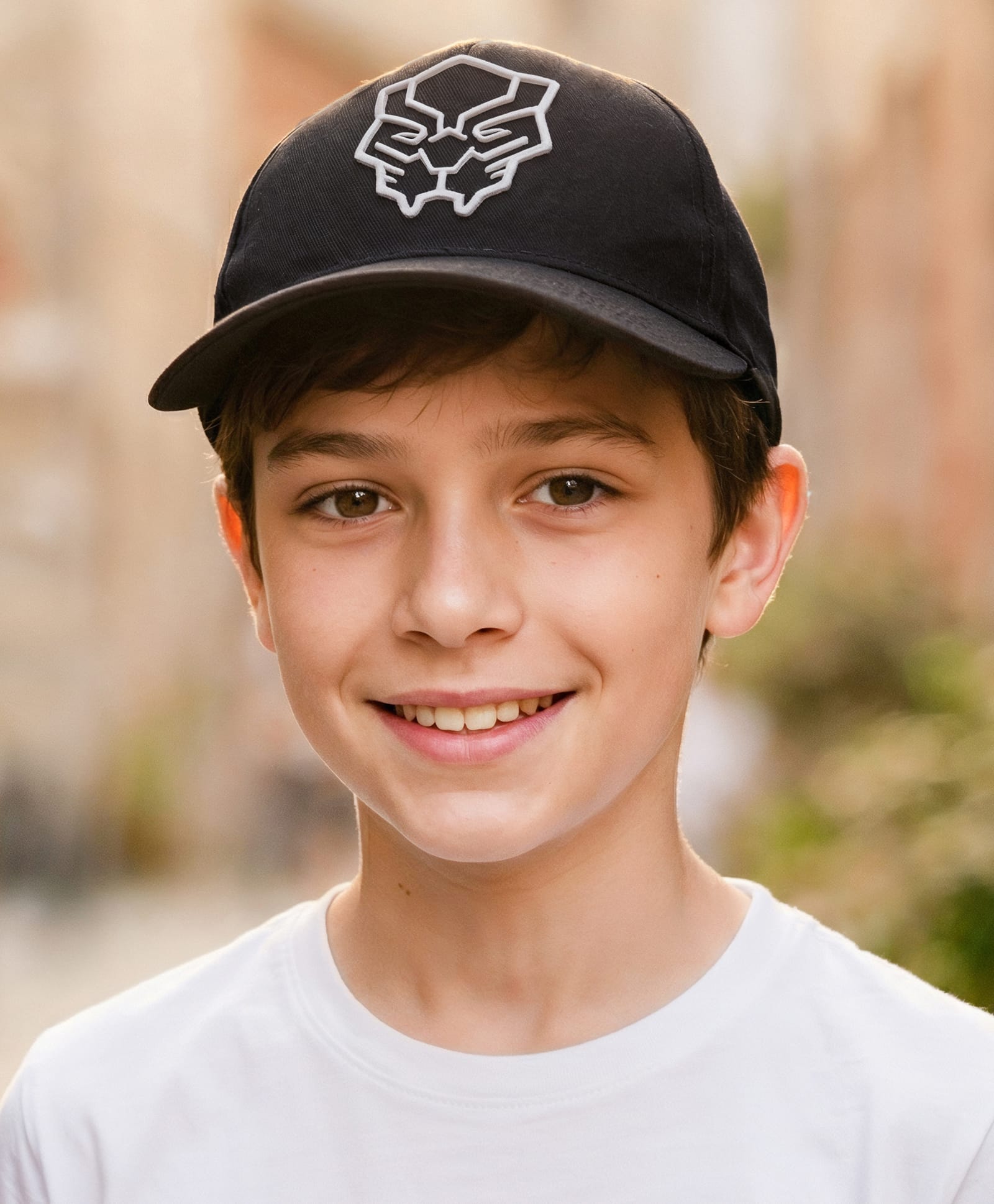 Pine Kids Marvel Cotton Woven Summer Cap with Black Panther Graphics Black- Diameter 52 cm-picture-37
