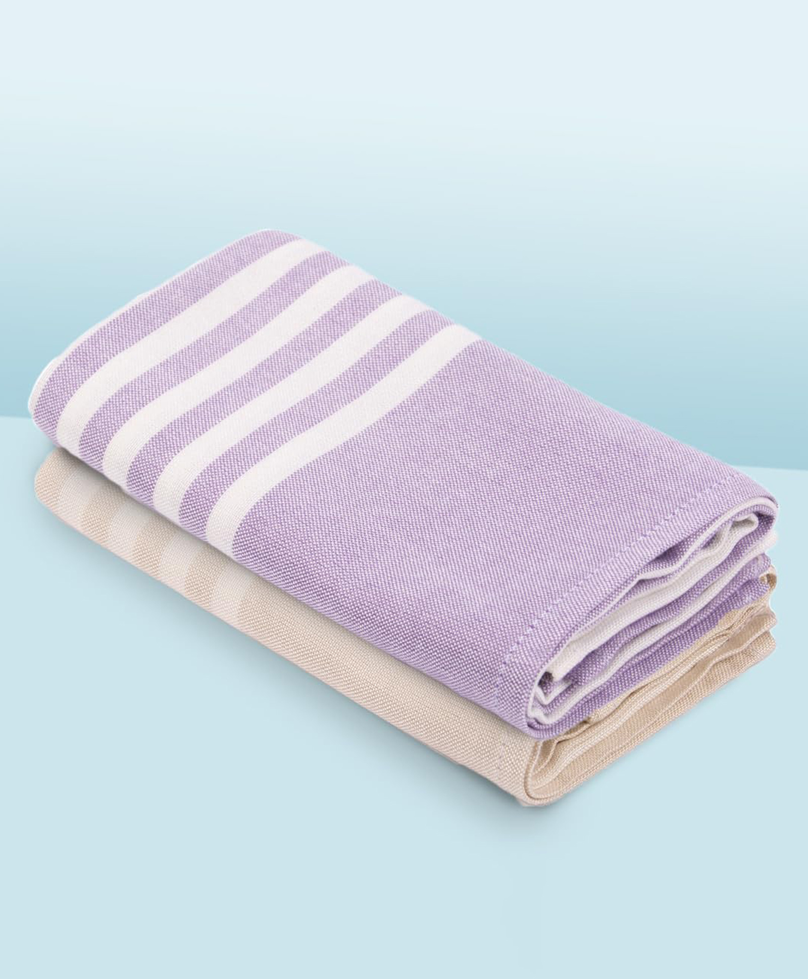 Mush Bamboo Turkish Hand Towel Pack of 2 (Lavender Beige)-picture-30