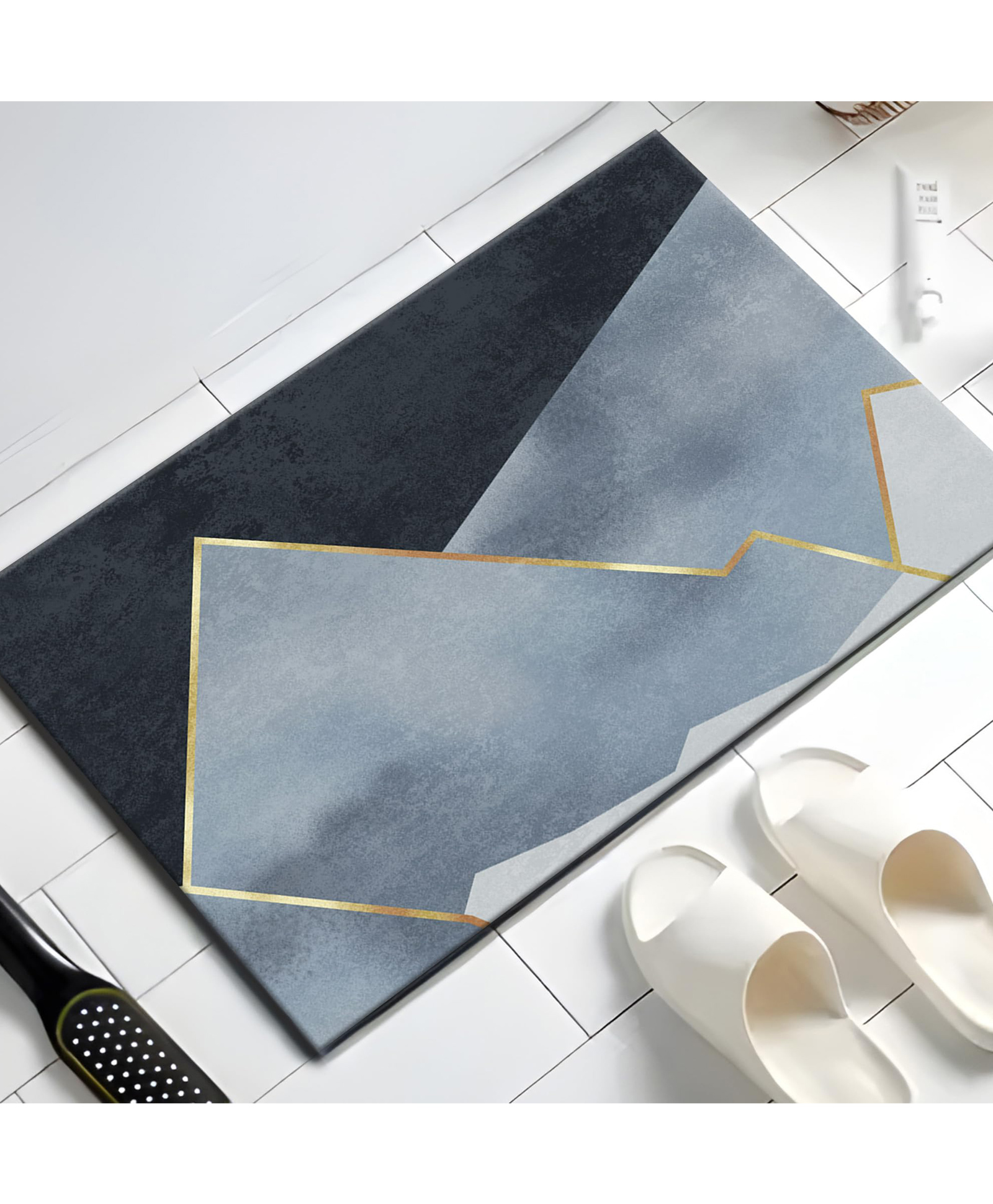 UMAI Polyester Non-Woven Felt Bath Mat (40 * 60cm) | Anti Skid Bathroom Floor Mat | Multicolor-picture-25