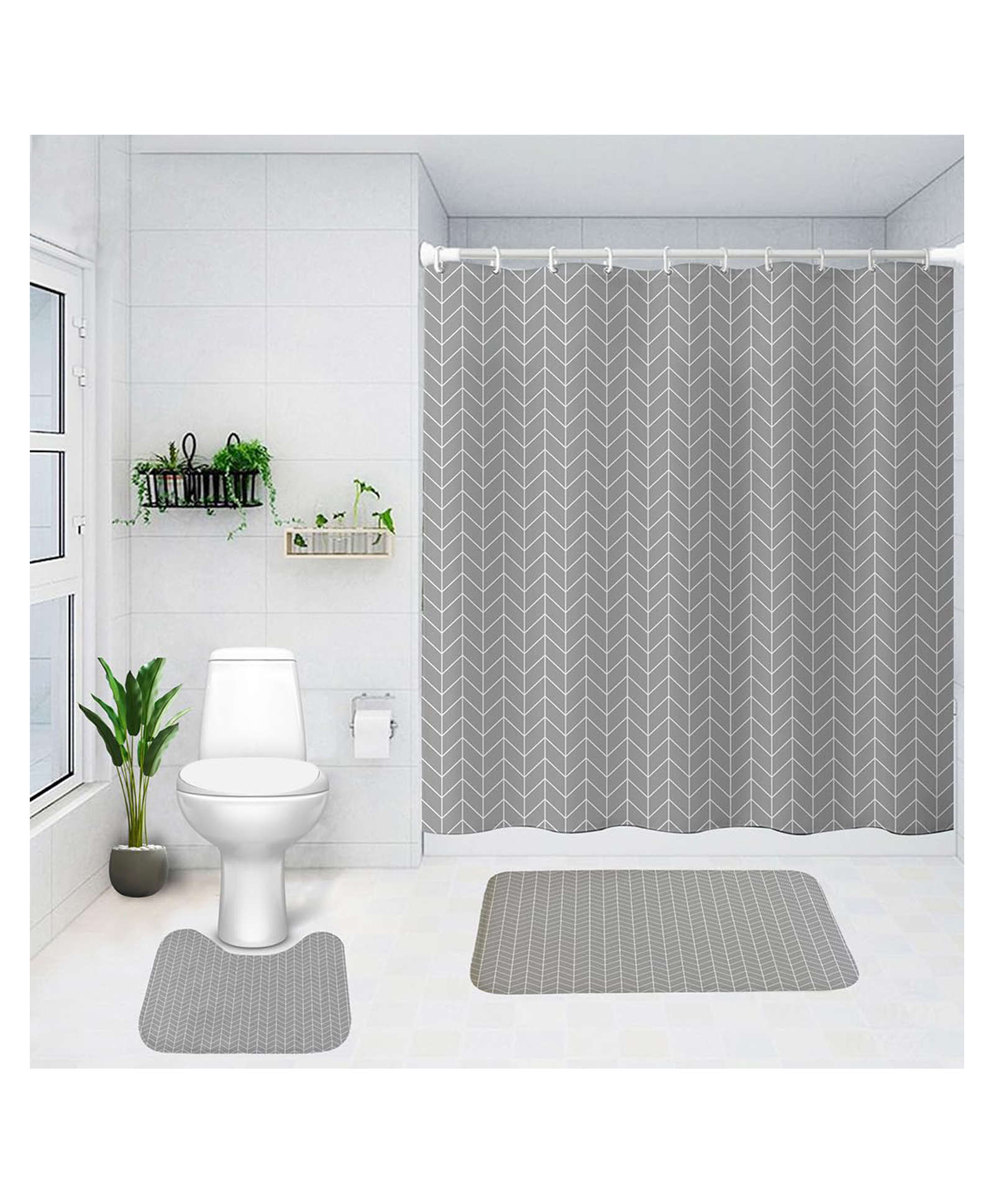 the better home Curtain Set | YX0030- 3T | Multicolour-picture-0