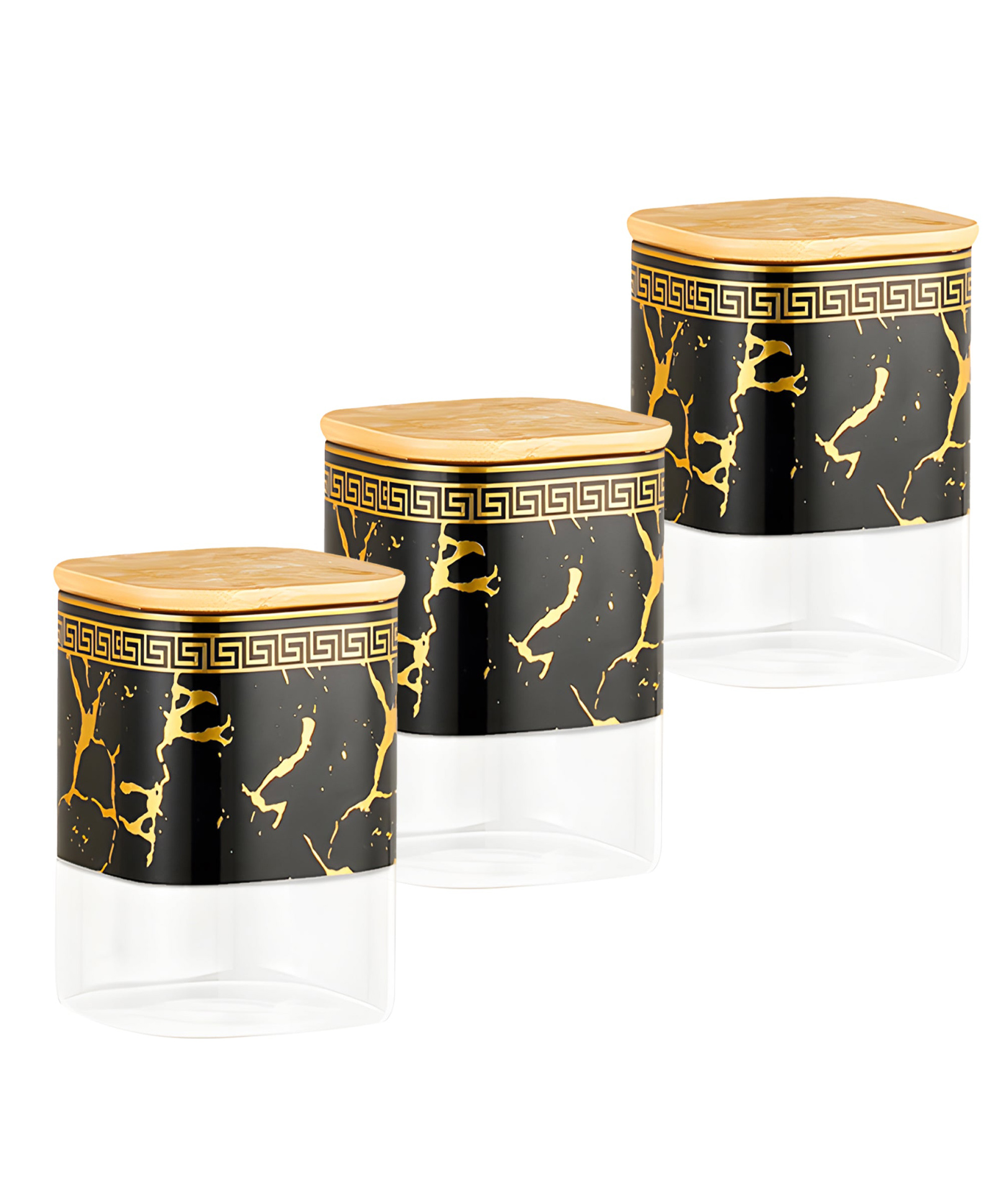 the better home Borosilicate Jars with Bamboo Lid|Set of 3 without holder|1000ml Each | PLS790-3 | Multi-colour-picture-17