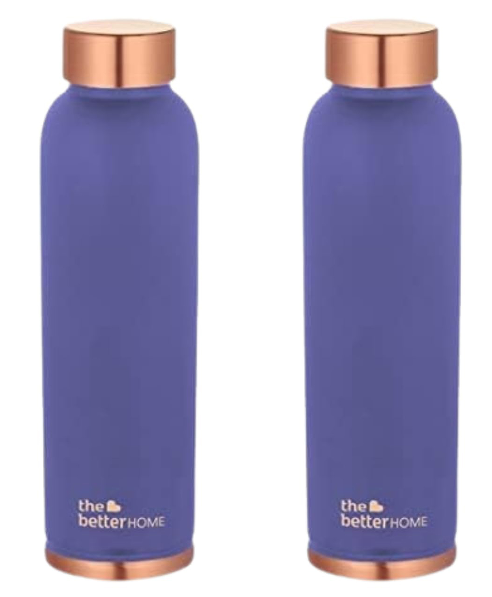 The Better Home Copper Water Bottle 1 Litre | BPA Free Leak Proof Bottle for School Kids | Non Plastic Bottles for Office 1+ Litre Capacity | Pack of 2 | Dr Copper Water Bottle | Purple Bottle-image-40