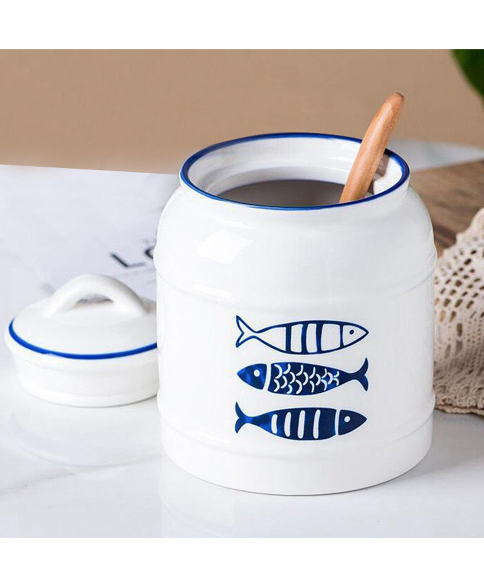 the better home Ceramic Jar | CHE001-L-BLE-picture-21