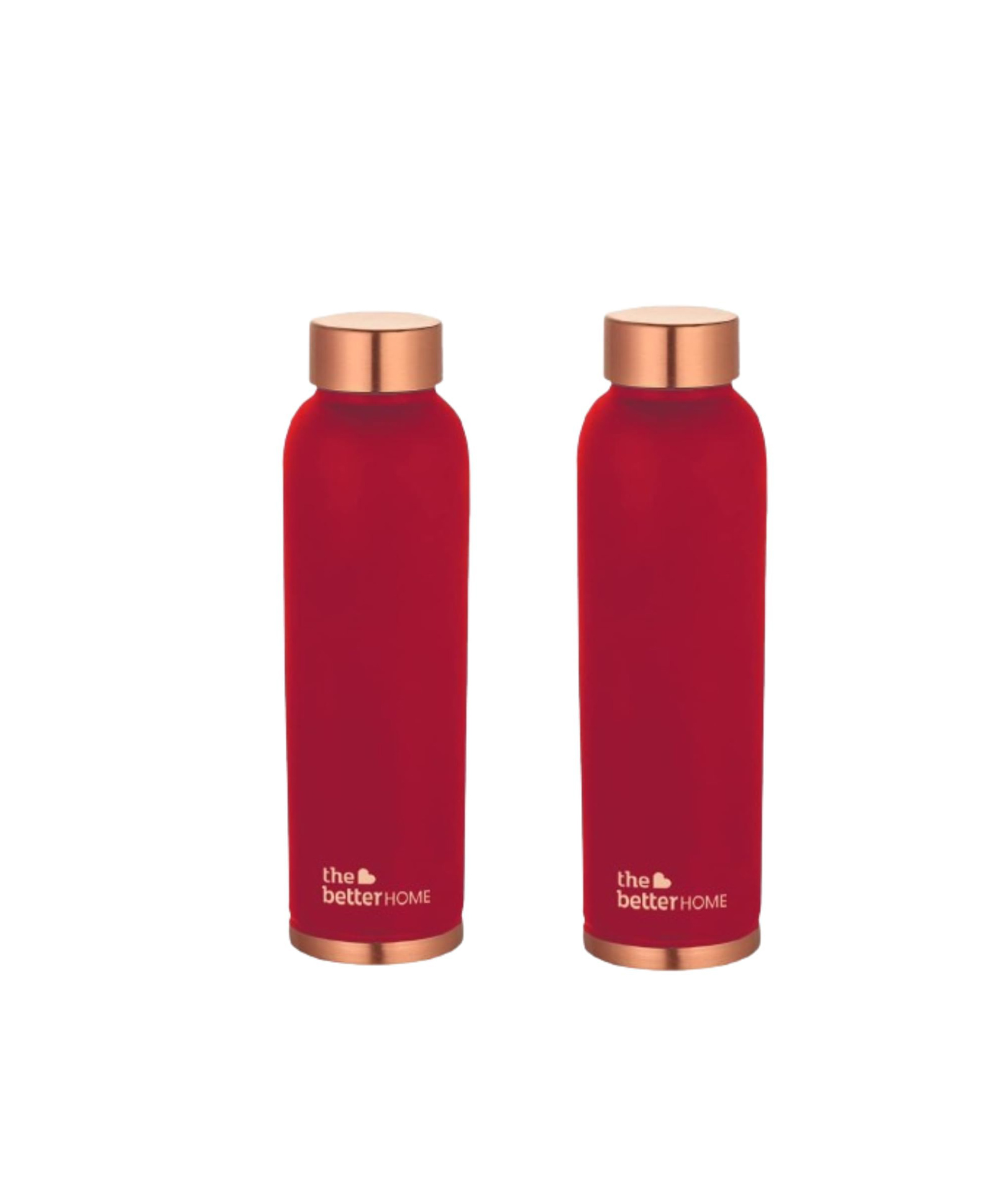 The Better Home Copper Water Bottle 1 Litre | 100% Pure Copper Bottle | BPA Free Water Bottle with Anti Oxidant Properties of Copper Blue Pack of 2 (Maroon)-image-46