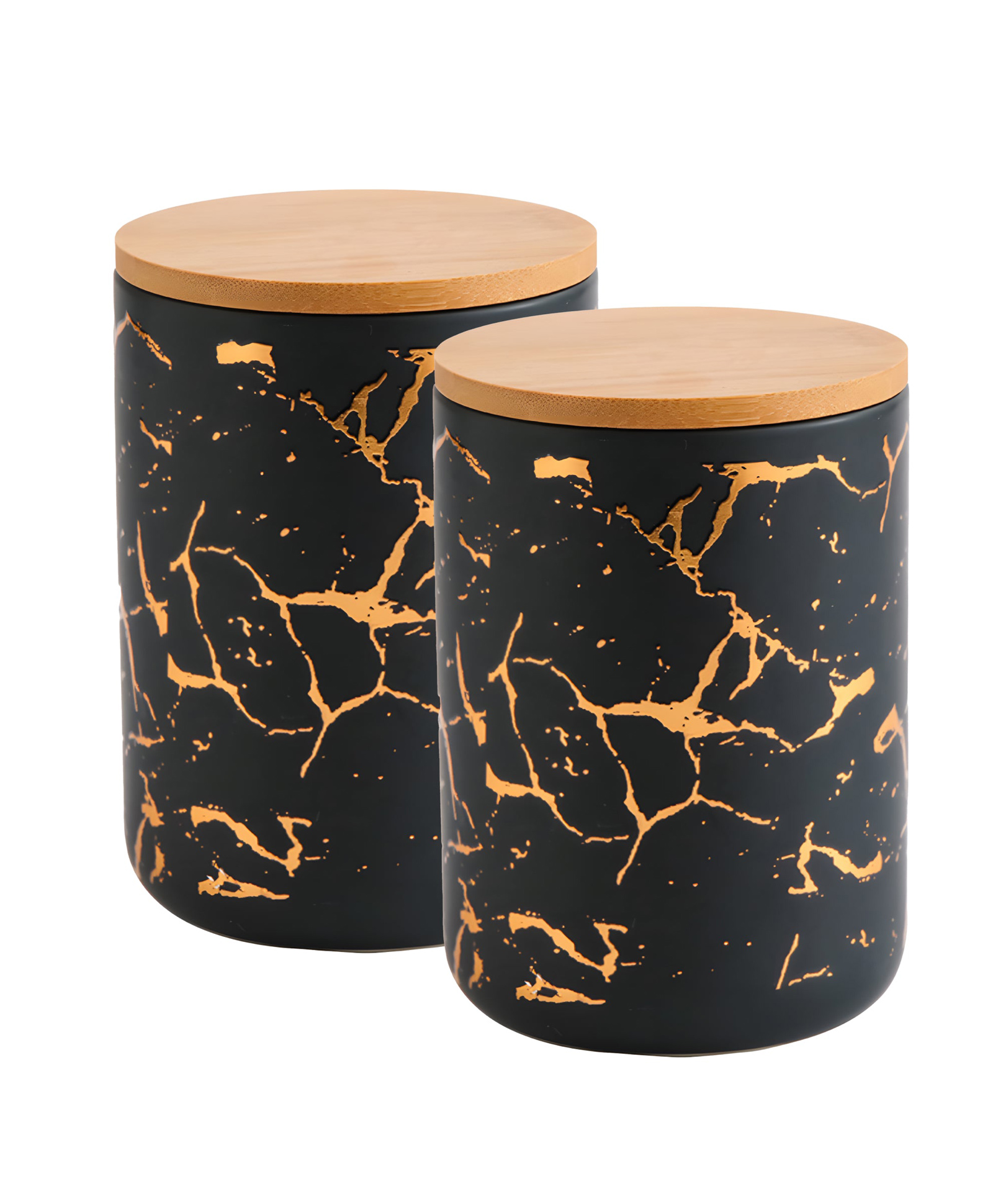 the better home 2 Ceramic Jar | 800ml | Black with print | YX12-M-BK-picture-18