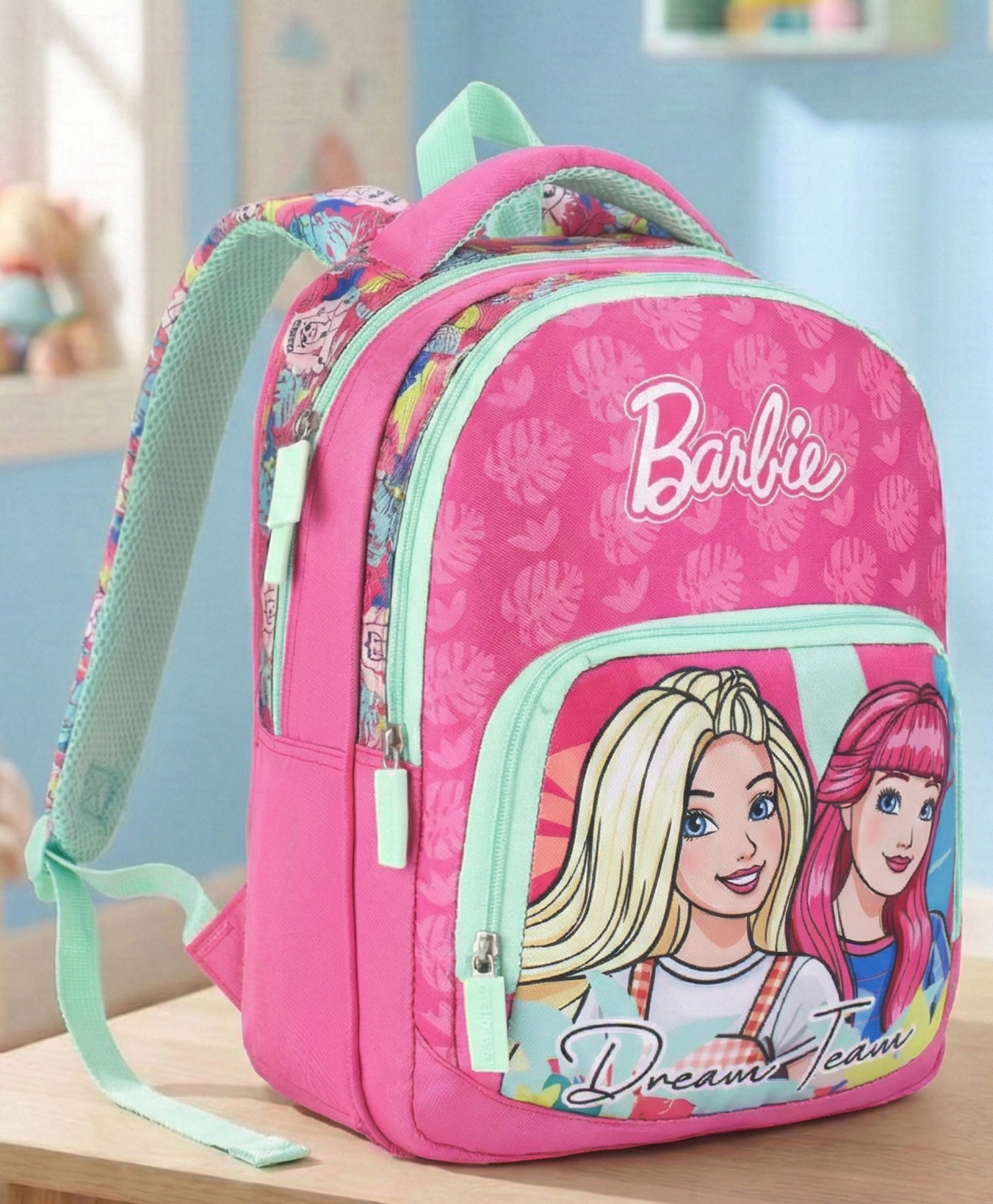 Barbie Height 14 Inches School Bag 15 Litres With 2 Compartment & 1 Front Pocket - Pink-picture-45