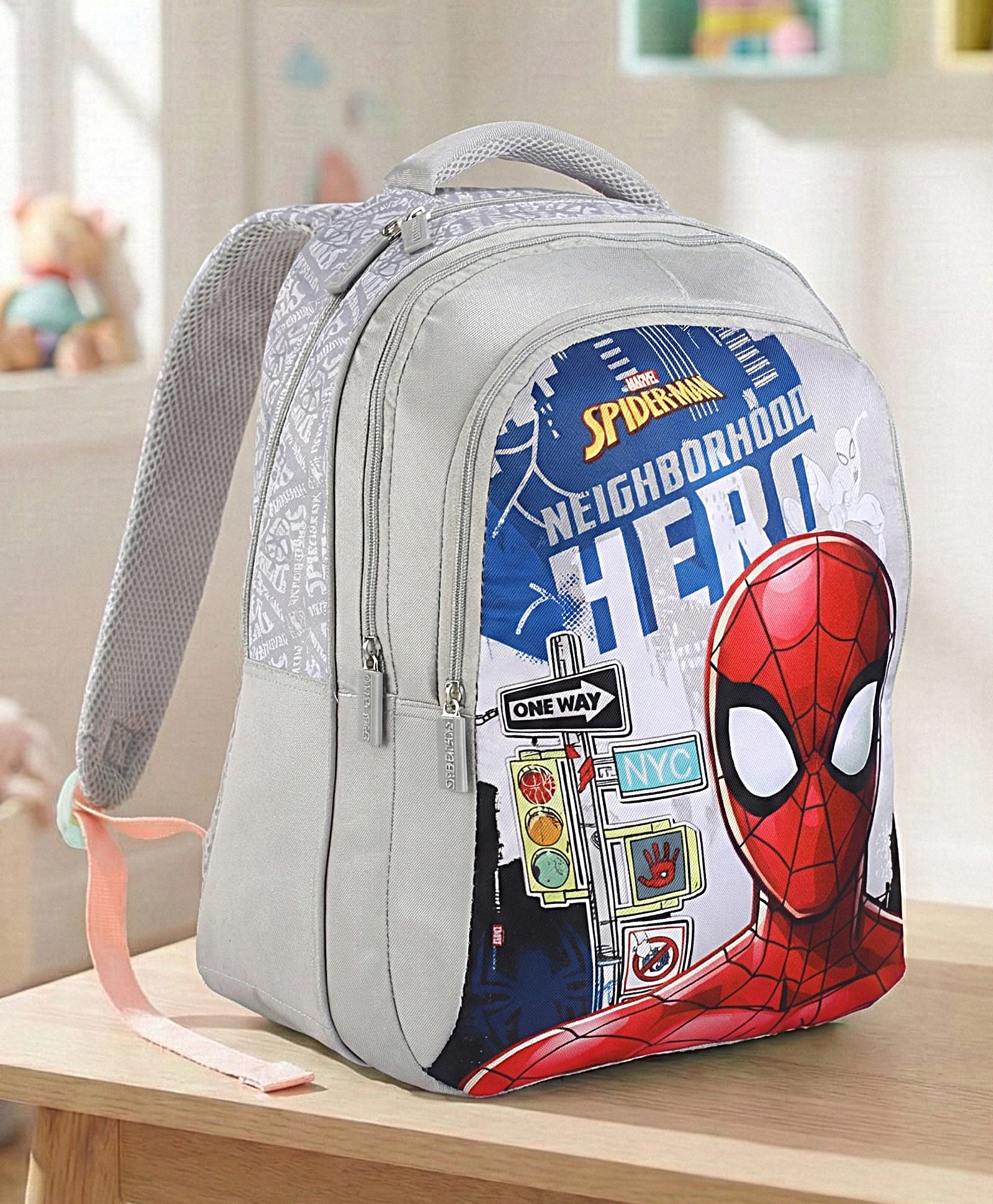 Spider Man School Bag 25 litres Grey - Height 18 Inches-image-20