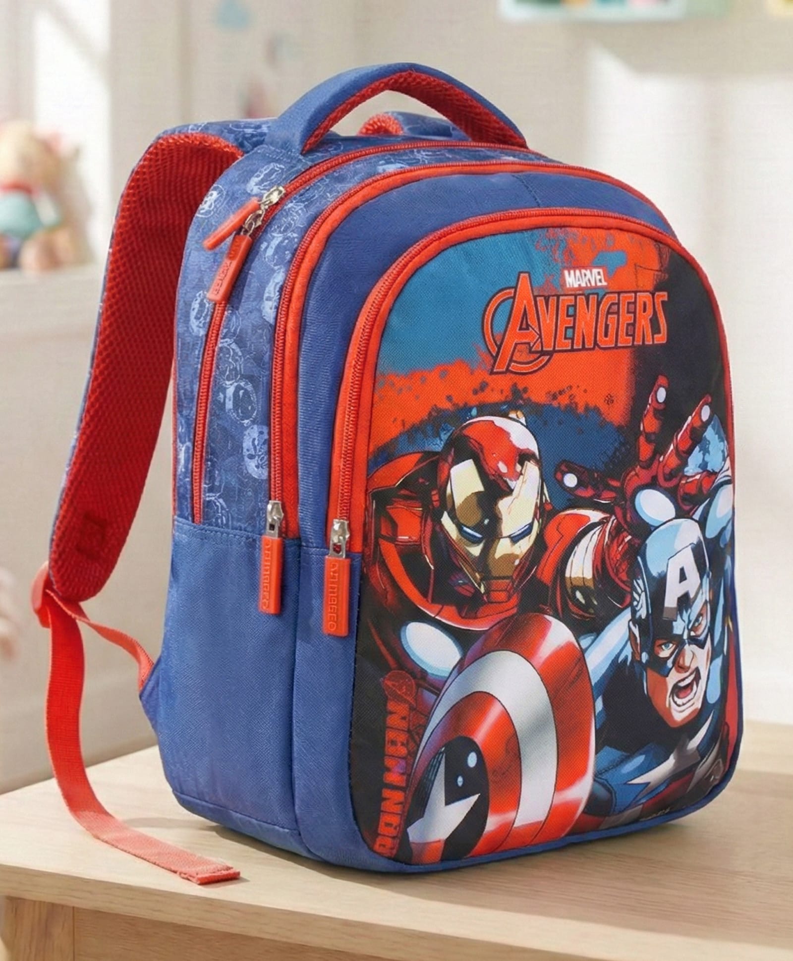 Avengers School Bag 19 litres 3 Compartment Blue - Height 16 Inches-picture-26