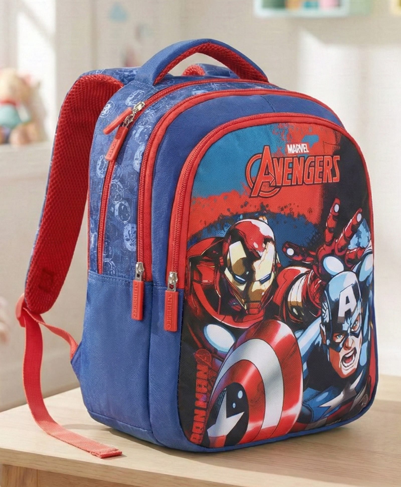 Avengers School Bag 25 litres 3 Compartment Blue - Height 18 Inches-picture-21