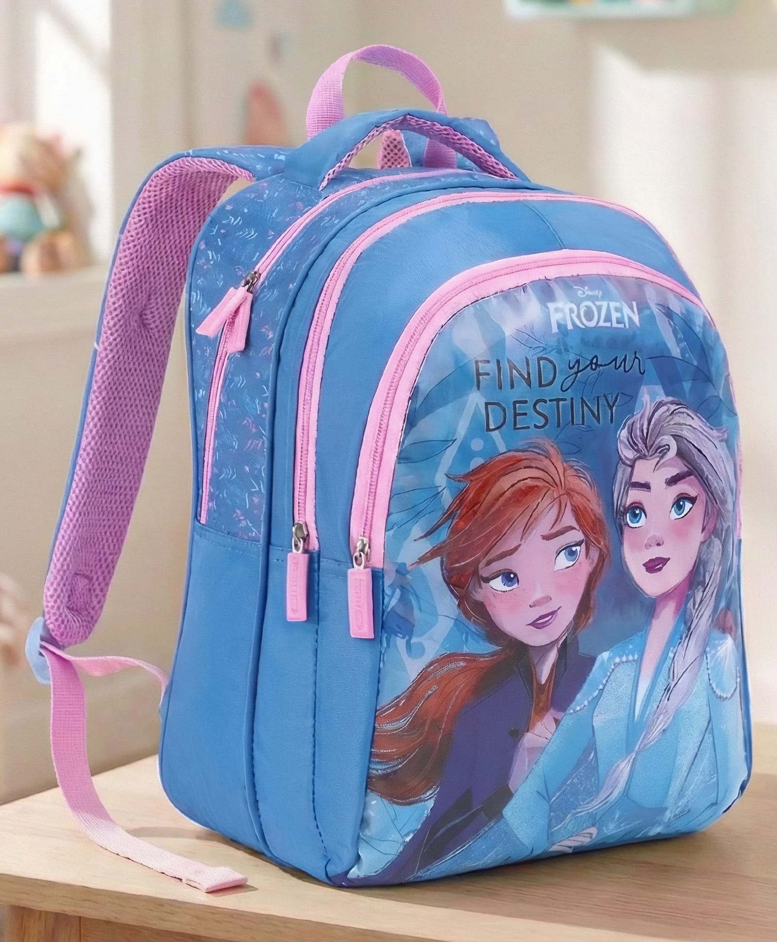 Disney Frozen Height 14 Inches School Bag 15 Litres With 3 Compartments - Blue-image-26