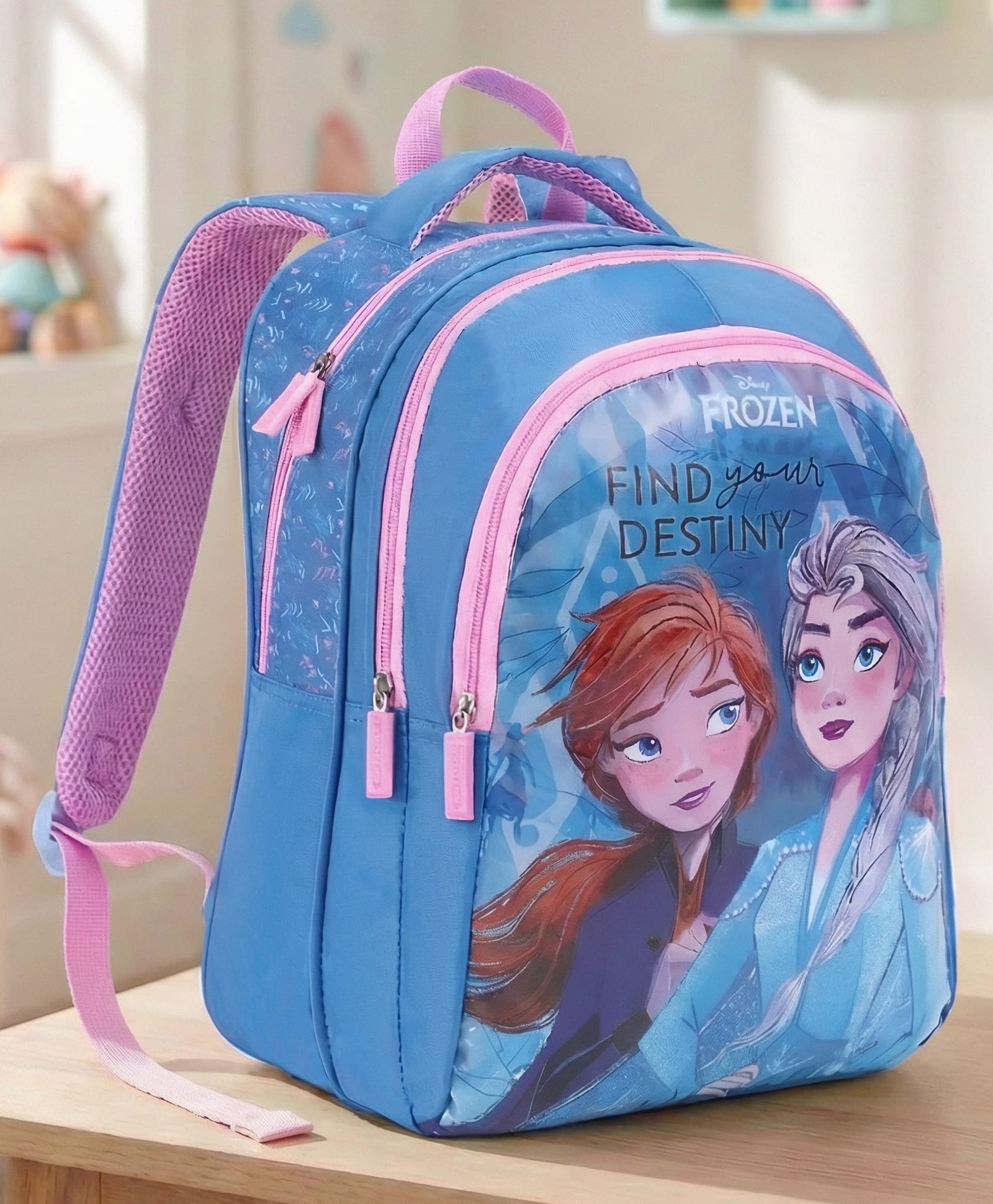 Disney Frozen Height 16 Inches School Bag 19 litres 3 Compartment - Blue-picture-42