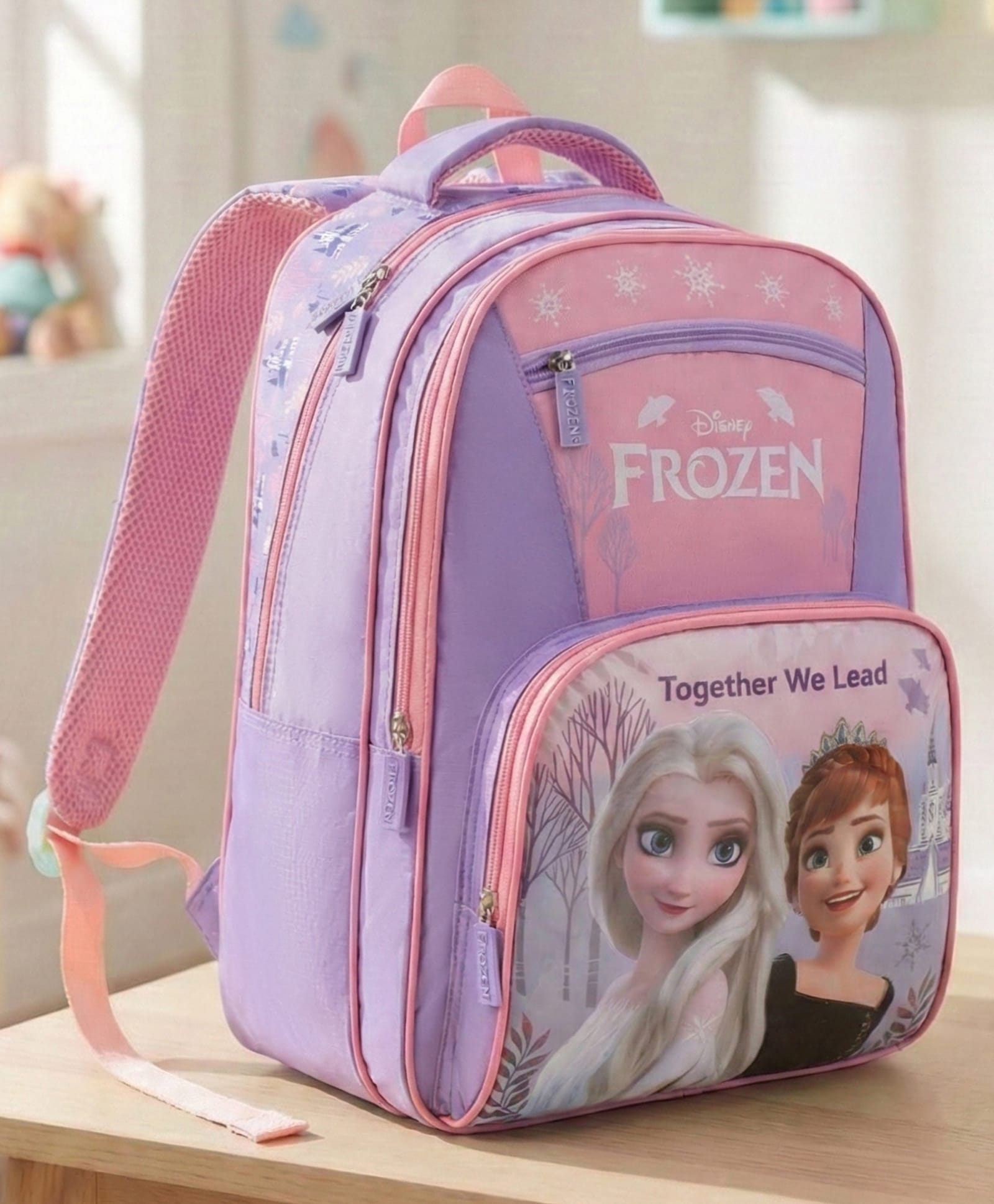 Disney Frozen School Bag 19 Litres Pink & Purple - Height 16 Inches-image-1