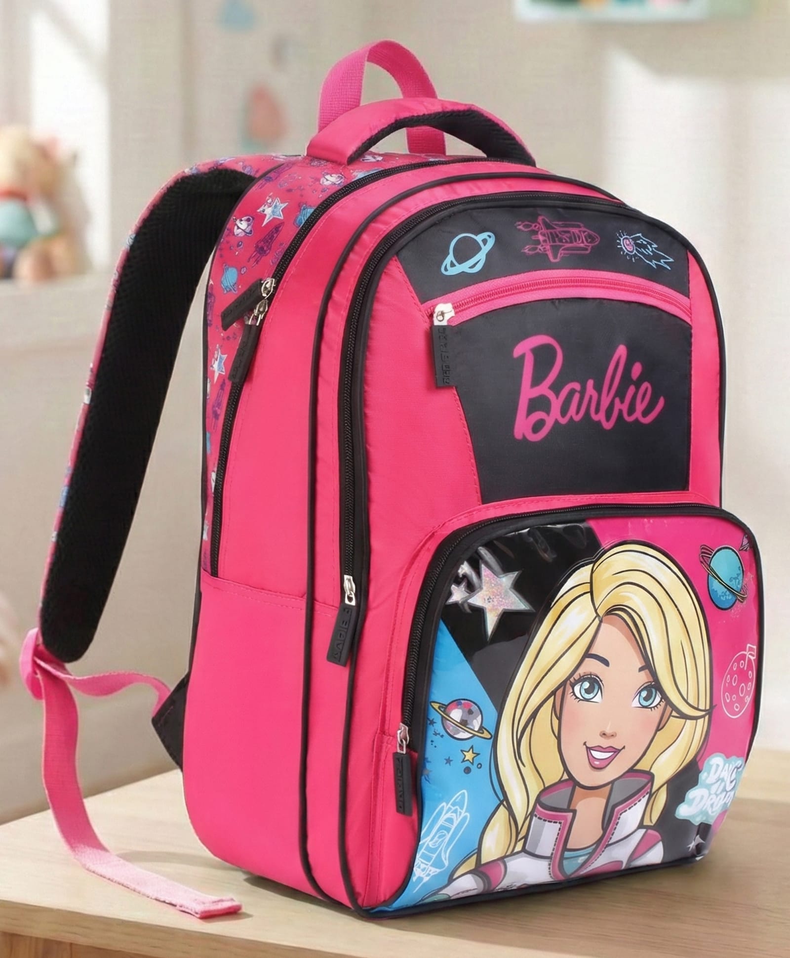 Barbie School Bag 25 Litres Pink - Height 18 Inches-picture-22