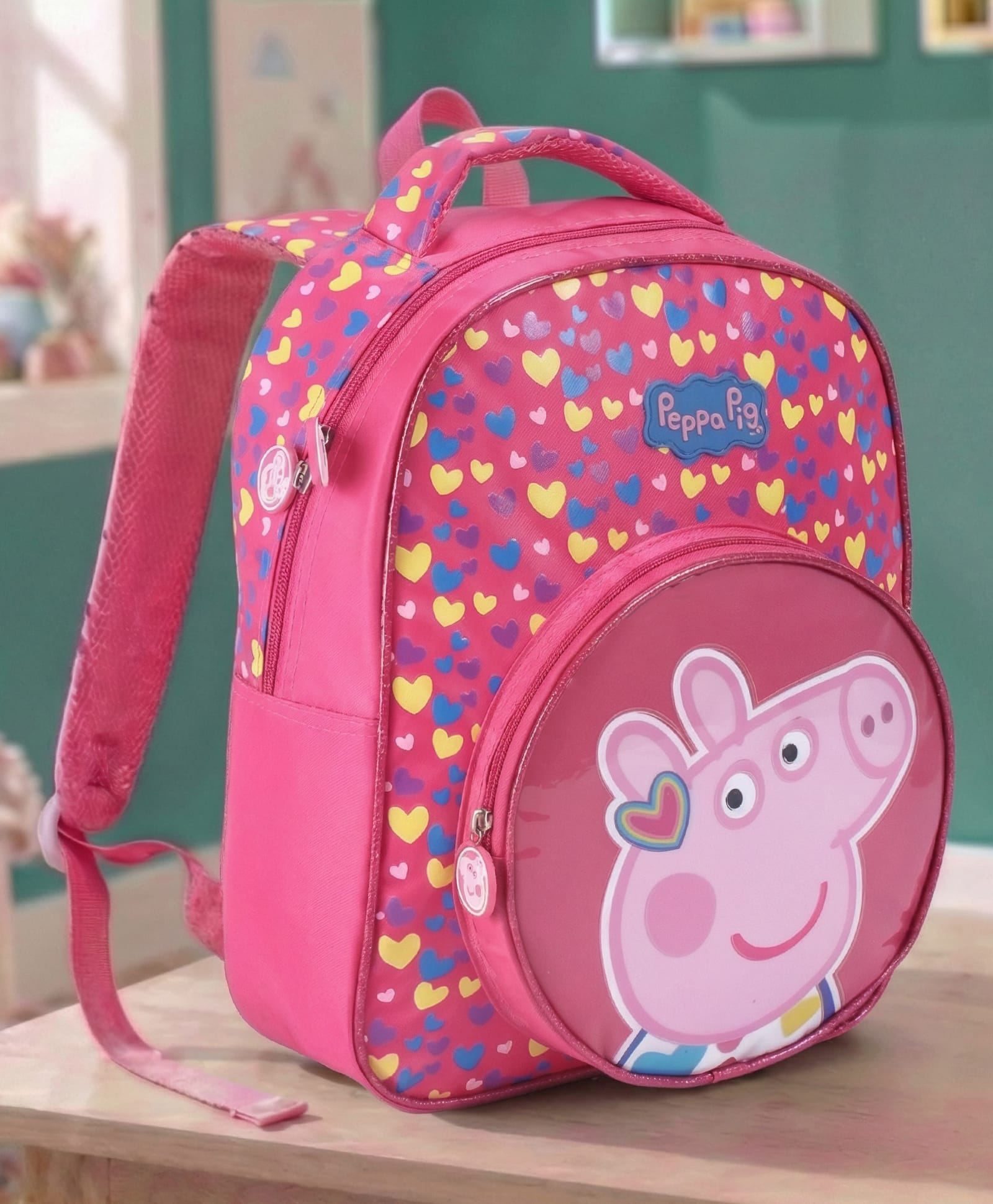 PEPPA PIG Height 13 Inches School Bag 10.5 Litres 1 Compartment, 1 Front Pocket - Pink-image-20