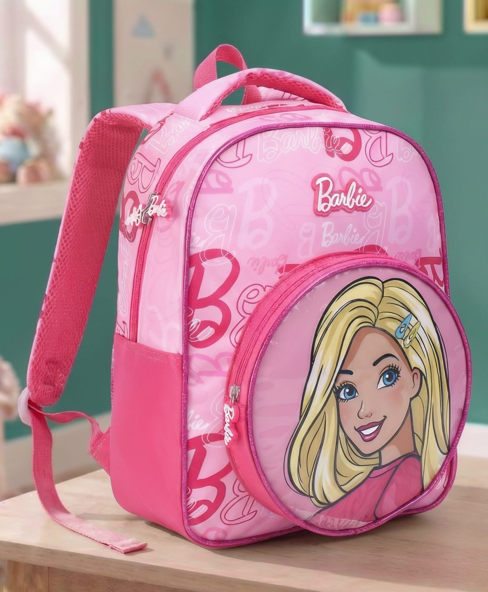 Barbie Height 13 Inches School Bag 10.5 Litres With 1 Compartment, 1 Front Pocket - Pink-picture-33