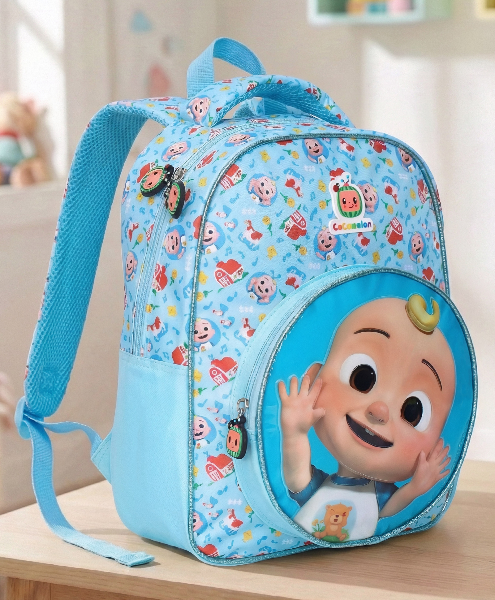 Cocomelon Height 13 Inches School Bag 10.5 Litres 1 Compartment, 1 Front Pocket - Blue-image-18