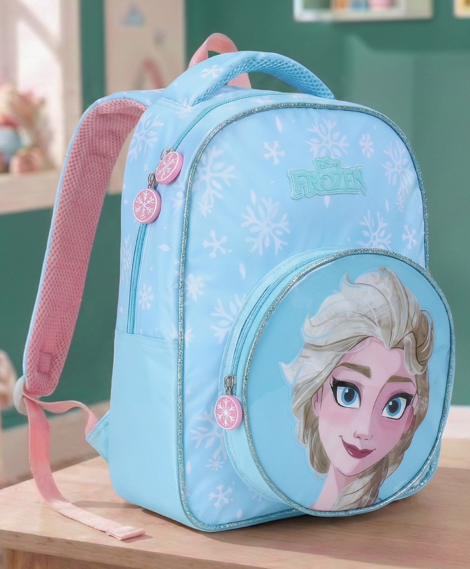 Disney Frozen Height 13 Inches School Bag 10.5 Litres 1 Compartment 1 Front Pocket - Light Blue-image-25