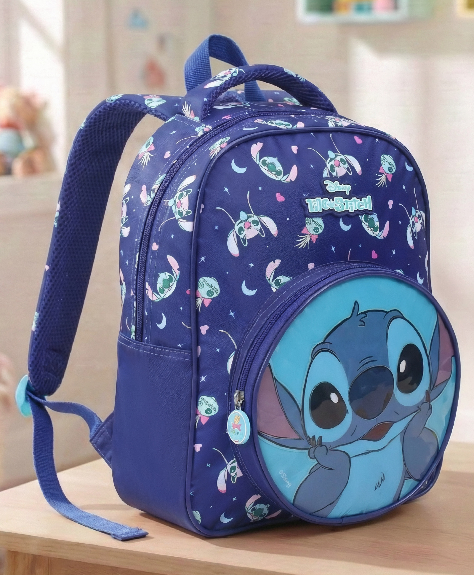 Disney Height 13 Inches Stitch School Bag 10.5 Litres With 1 Compartment & 1 Front Pocket - Blue-image-40
