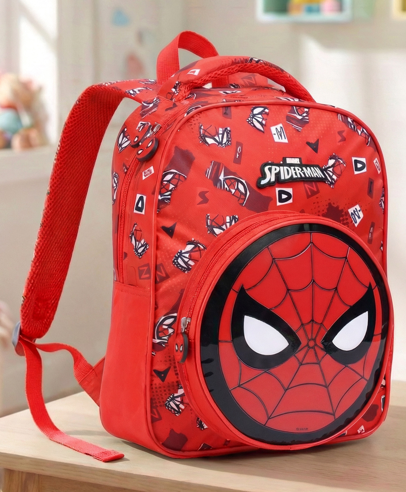 Spider Man Height 13 Inches School Bag 10.5 Litres With 1 Compartment & 1 Front Pocket - Red-image-32