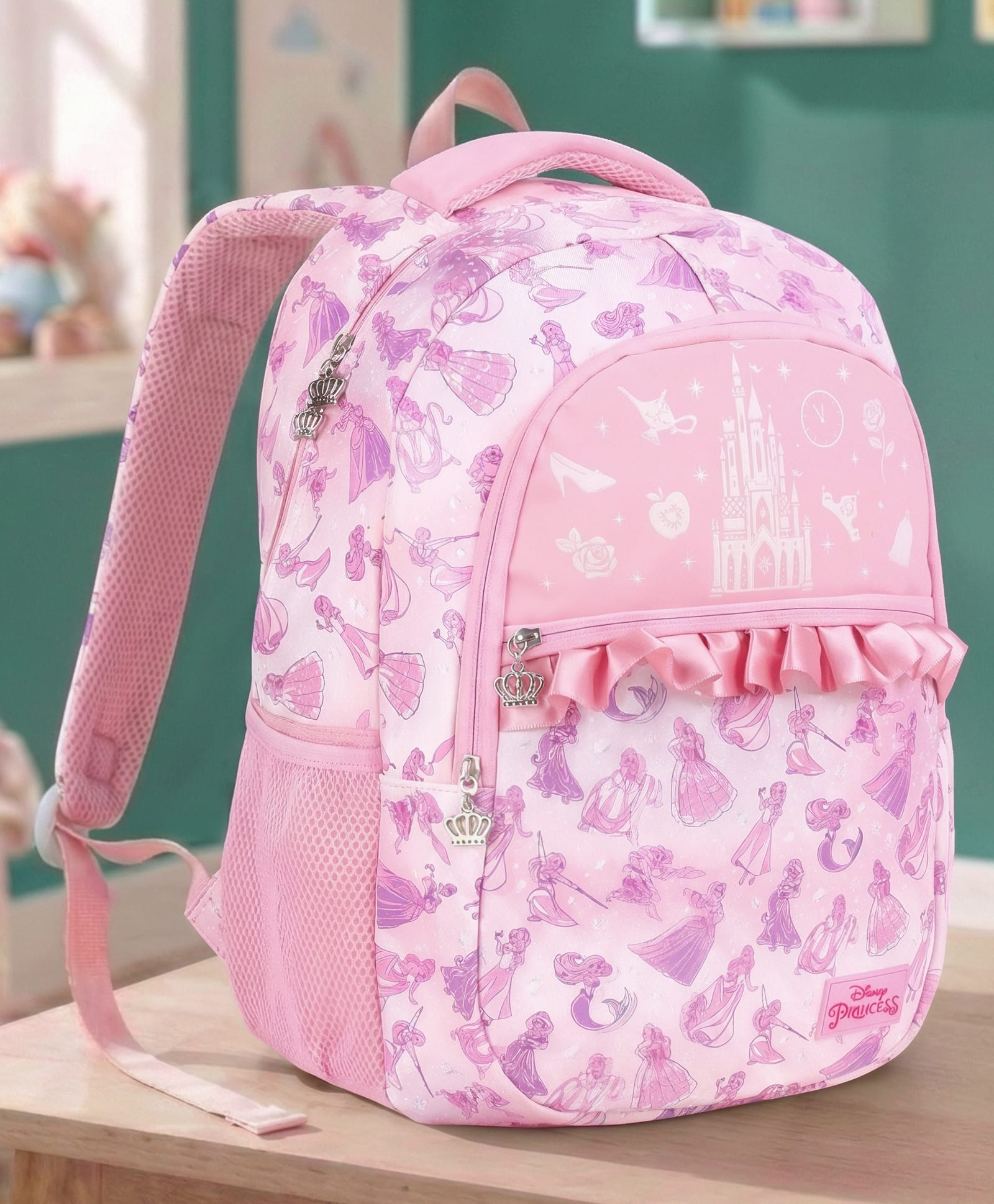 Disney Princess Height 16 Inches School Bag 19 Litres With 2 Compartments & 1 Front Pocket - Pink-image-29