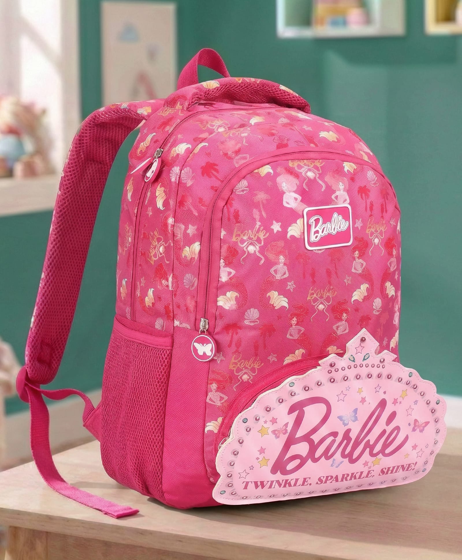 Barbie Height 16 Inches School Bag 19 Litres With 2 Compartments & 1 Front Pocket - Pink-image-36