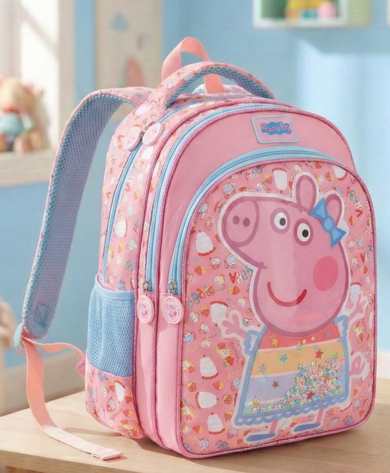 PEPPA PIG Height 14 Inches School Bag 14 Litres 2 Compartment, 1 Front Pocket - Pink-image-23
