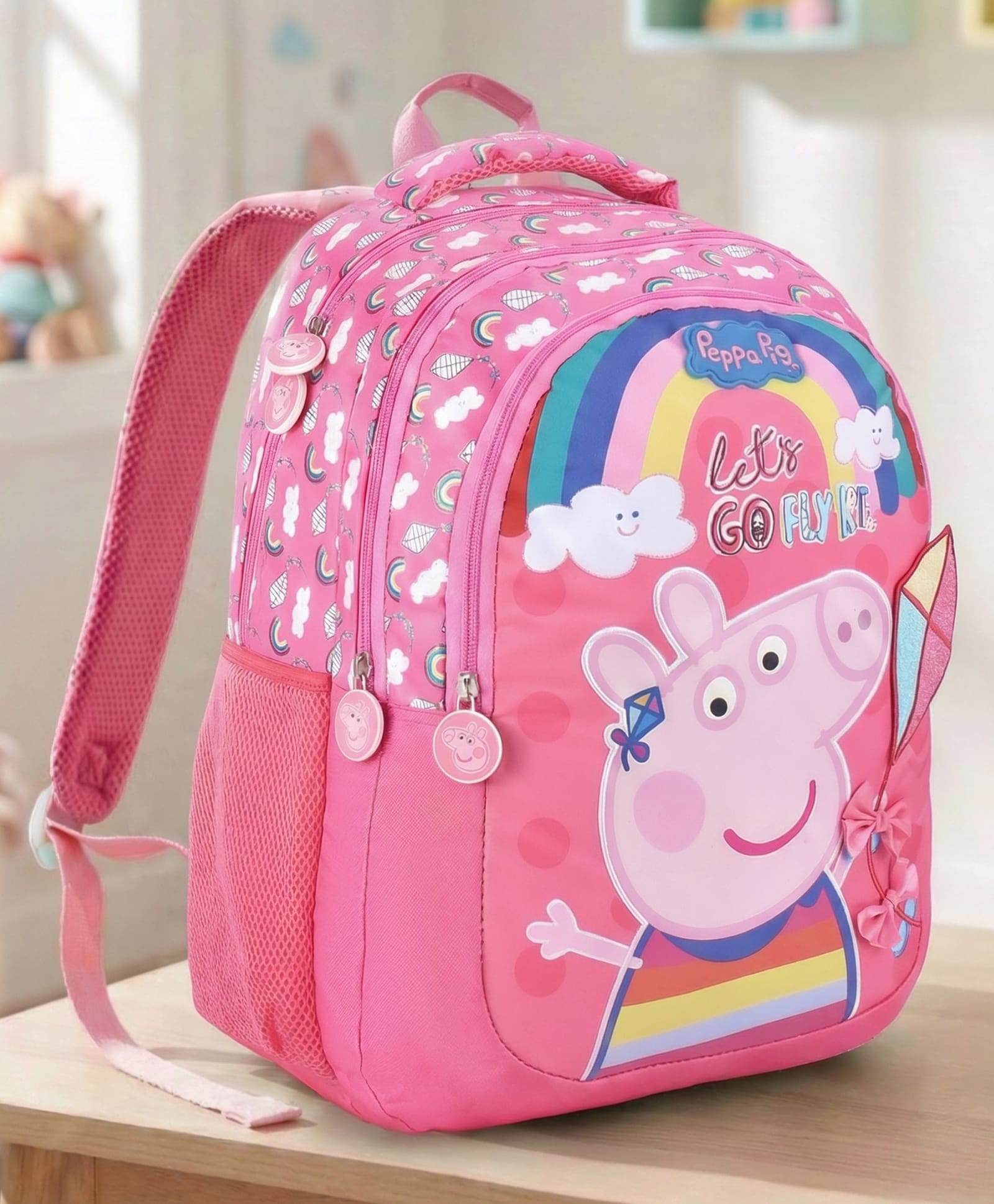 PEPPA PIG Height 16 Inches School Bag 19 Litres 2 Compartment, 1 Front Pocket - Pink-picture-25