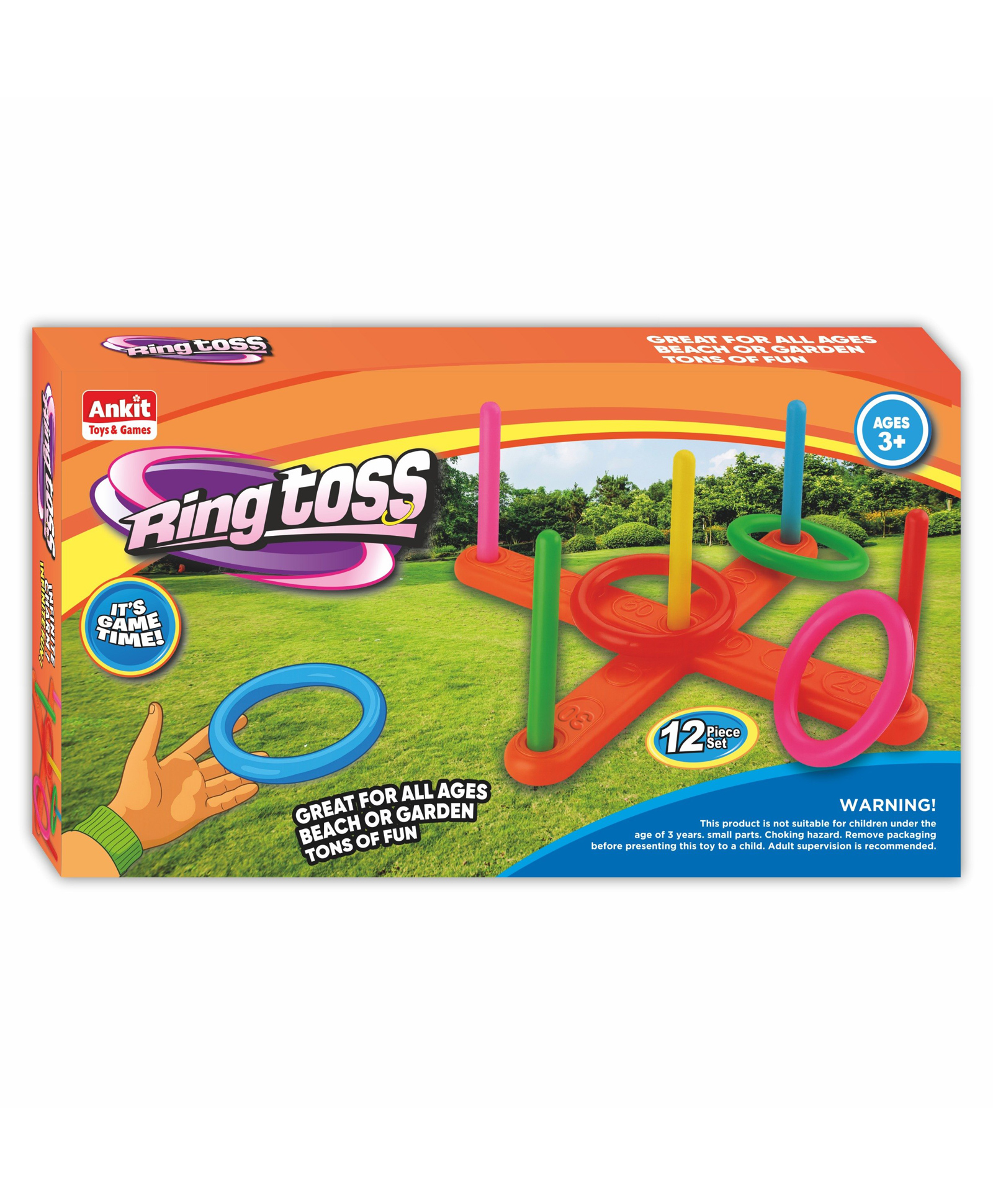 Ankit Toys & Games Ring Toss Game | Indoor & Outdoor Skill Game | Fun Family Game for Kids & Adults | 12 Piece Set (3+ Years)-image-34