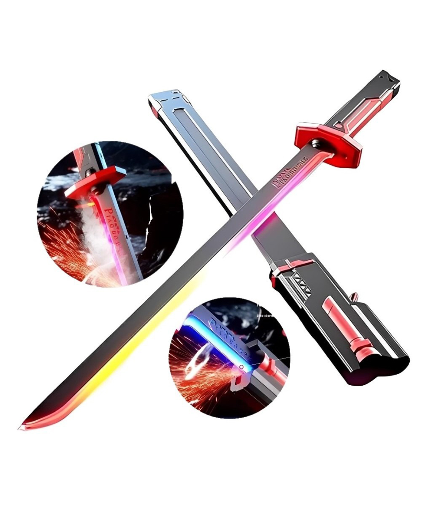 ADKD RGB LED Light Sword Toy Multi-Color Glowing Lightsaber with Sound Effects | Rechargeable | Kids & Adults Action Toy Sword | 14+ Age | Perfect for Cosplay, Parties & Gifts- Multicolor