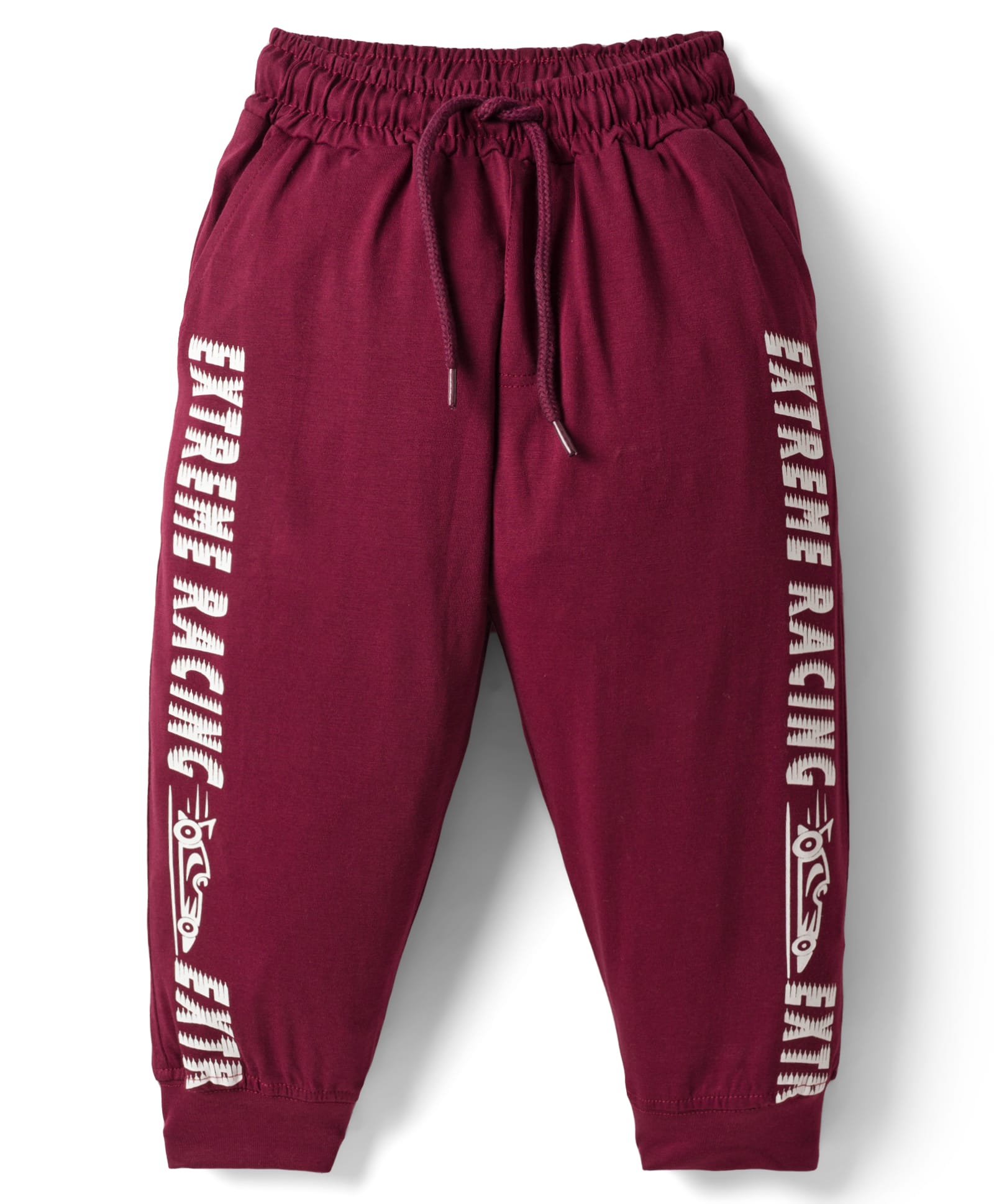 Taeko Single Jersey Knit Full Length Lounge Pant With Text Print - Brown-image-8