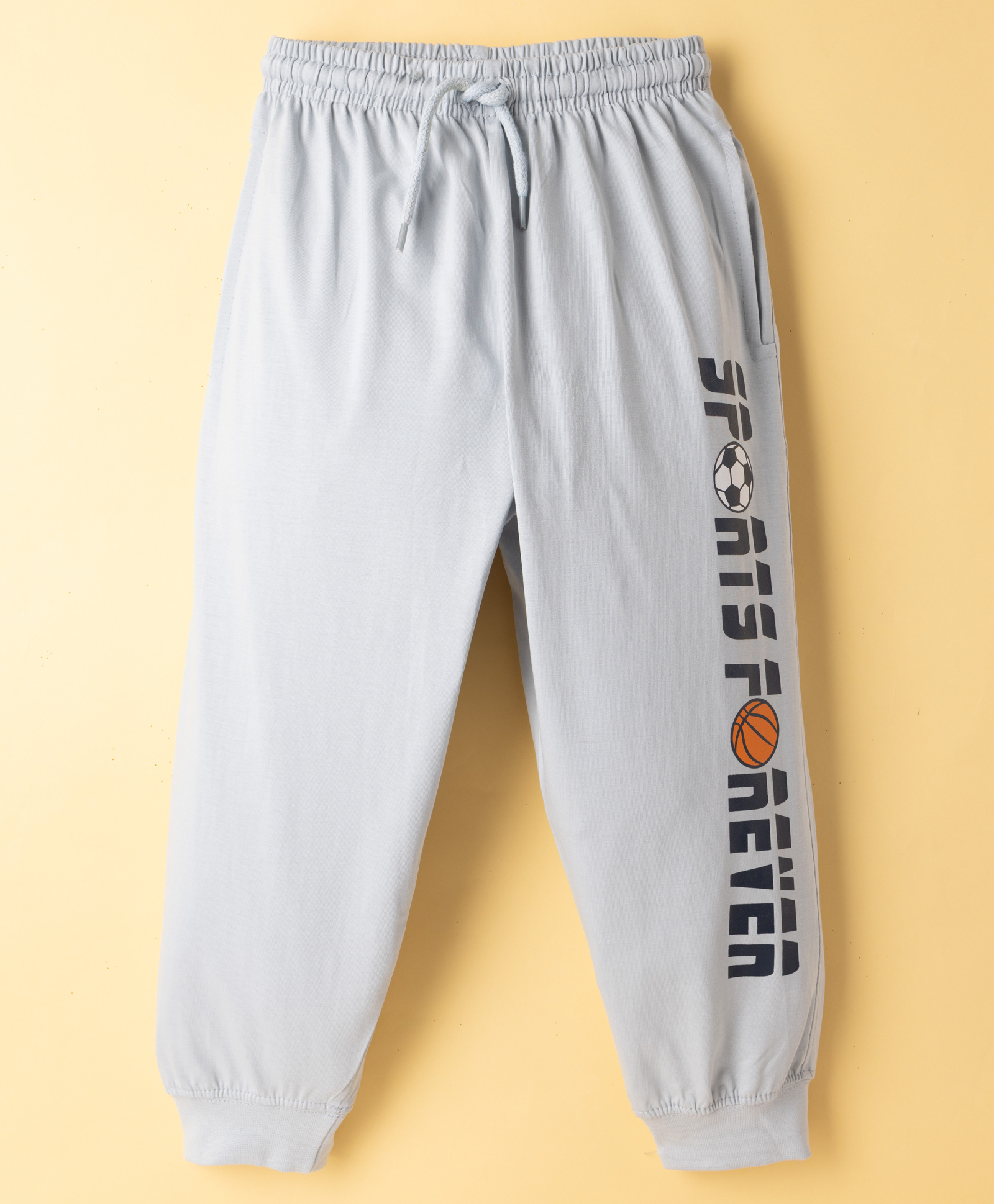 Taeko Single Jersey Knit Full Length Lounge Pant with Sport Print - Blue-picture-19
