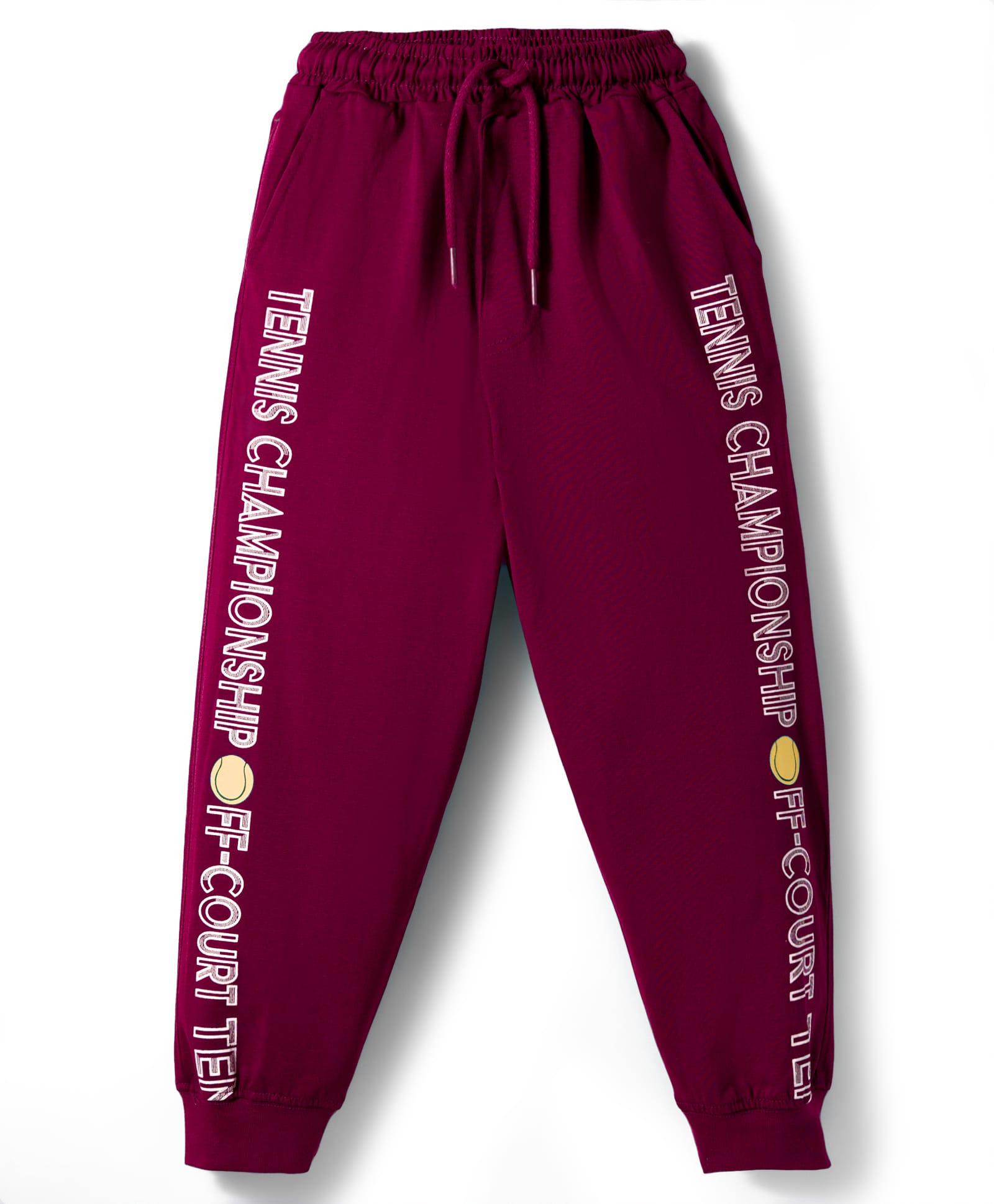 Taeko Single Jersey Knit Full Length Lounge Pant with Tennis Print - Brown-picture-21