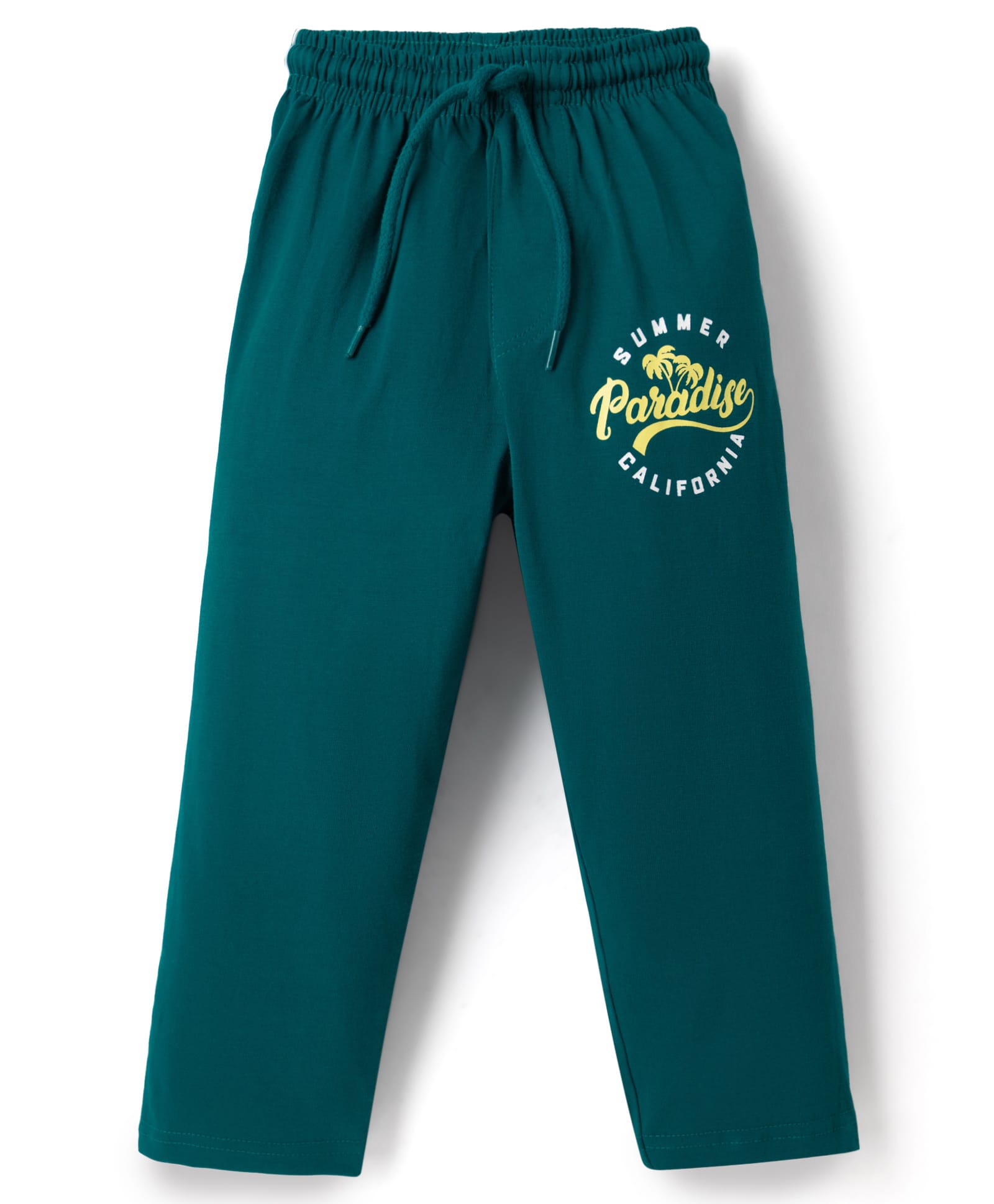 Taeko Single Jersey Knit Full Length Lounge Pant with Paradise Print - Green-image-39