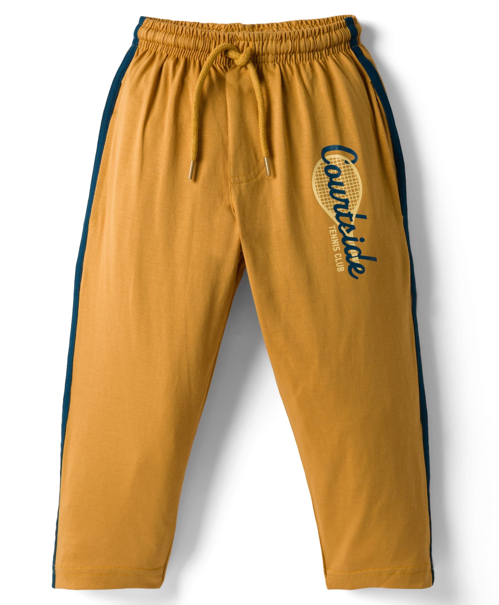 Taeko Single Jersey Knit Full Length Lounge Pant With Text Print - Golden-image-19