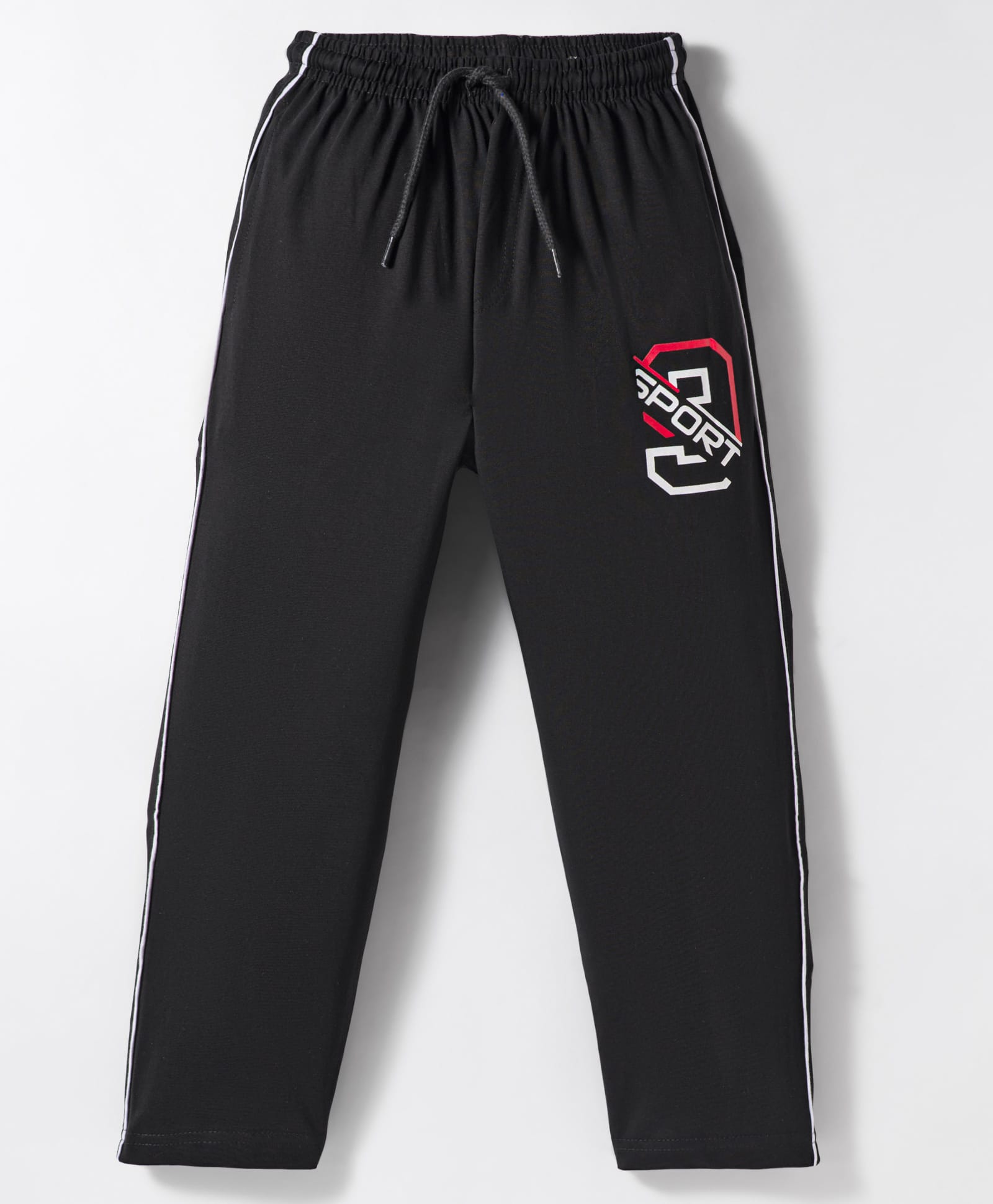 Taeko Single Jersey Knit Full Length Lounge Pant with Sport Print - Black-picture-30