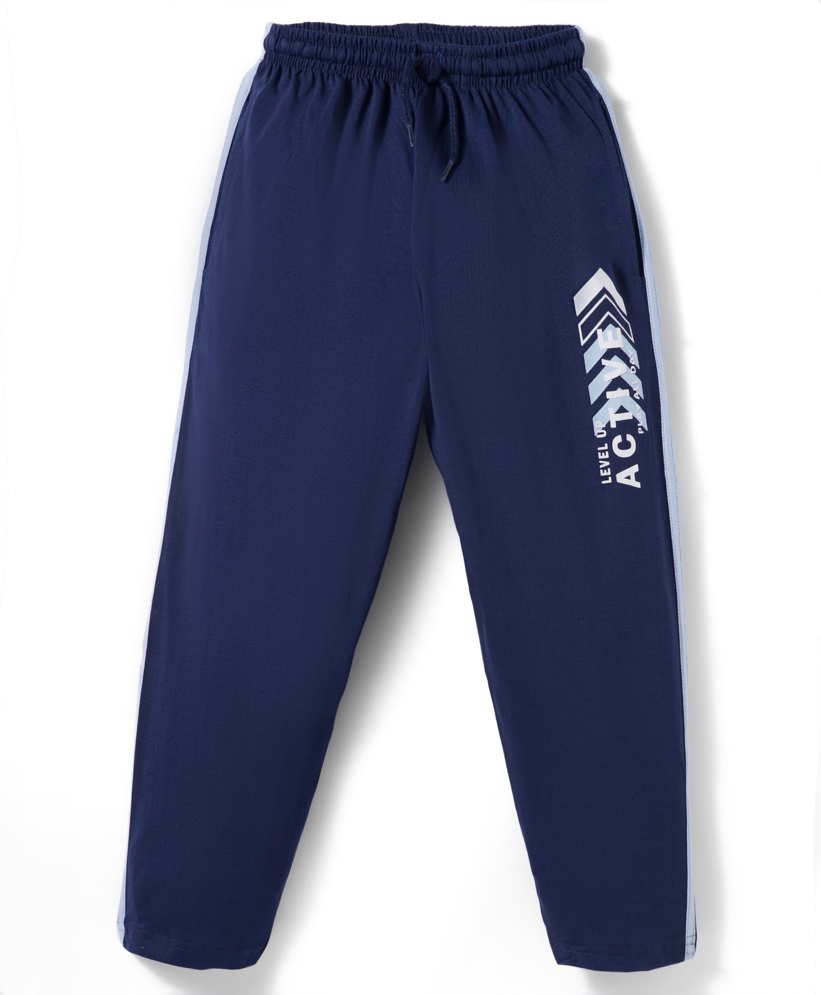 Taeko Single Jersey Knit Full Length Track Pant with Text Print - Blue-picture-14
