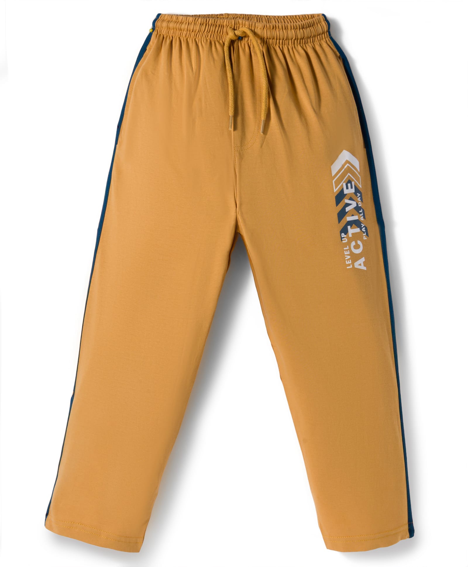 Taeko Single Jersey Knit Full Length Track Pant with Text Print - Gold-picture-14