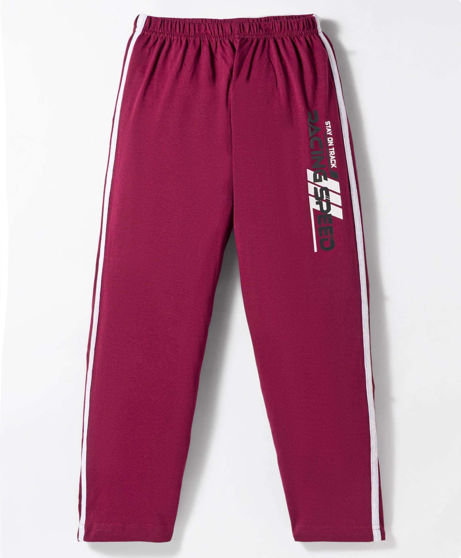 Taeko Single Jersey Knit Full Length Lounge Pant with Racing Print & Tape Detailing - Brown-picture-28