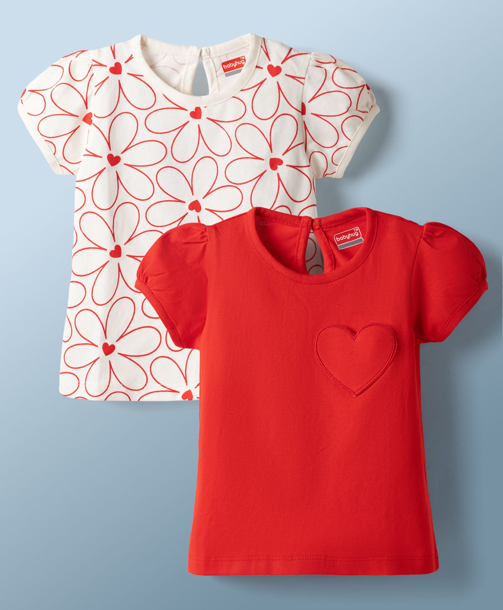Babyhug Cotton Knit T-Shirts with Graphics Round Neck Half Sleeves Multi Color 3-4 Years Pack of 2-image-6