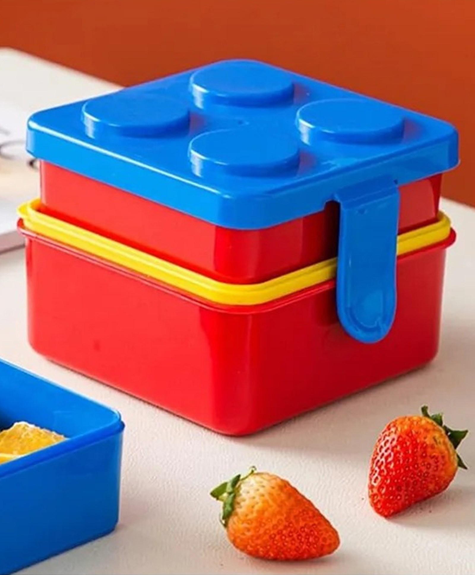 FLAZE Block Lunch Boxes for Children Toddler Kids to Go for Travel and Picnic - PACK OF 1- ( COLOR AND DESIGN MAY VARY )-image-39