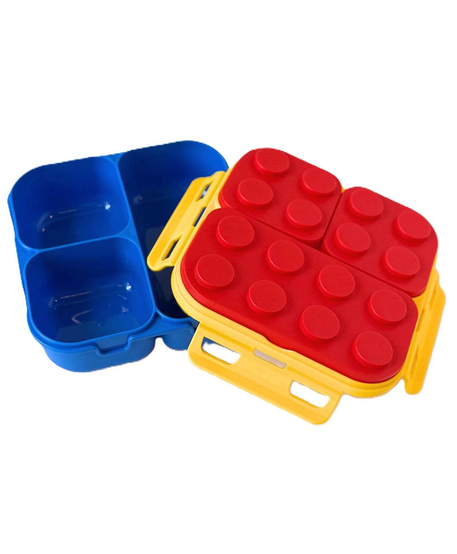 Flaze Stack & Snack Block Lunch Box - 3 Compartment Bpa Free Plastic Lunchbox for Kids - Pack of 1- ( Color and Design May Vary )-image-19