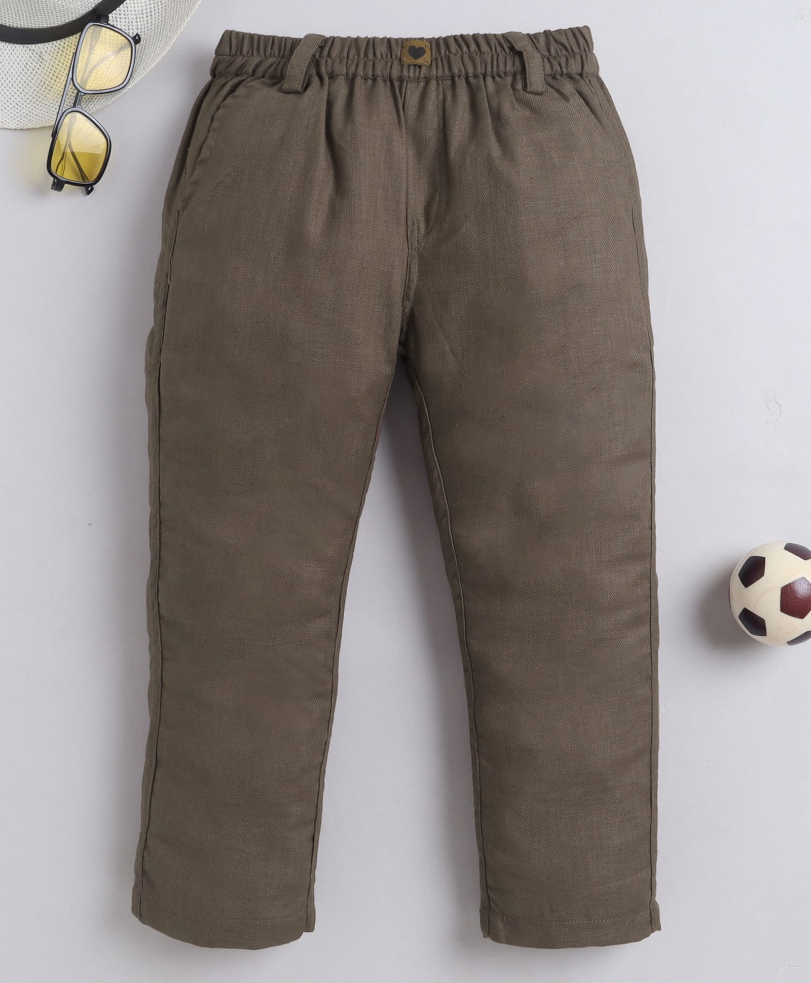 BAATCHEET Cotton Woven Solid Pants - Brown-picture-32